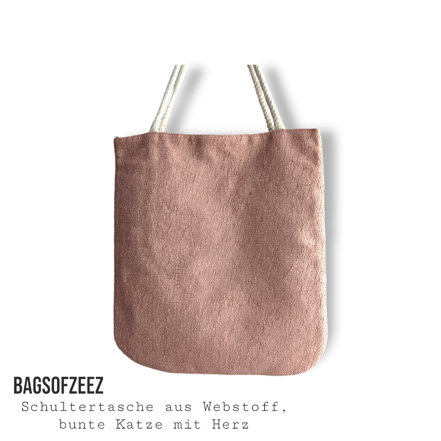bunte Katze mit Hetz Schultertasche
