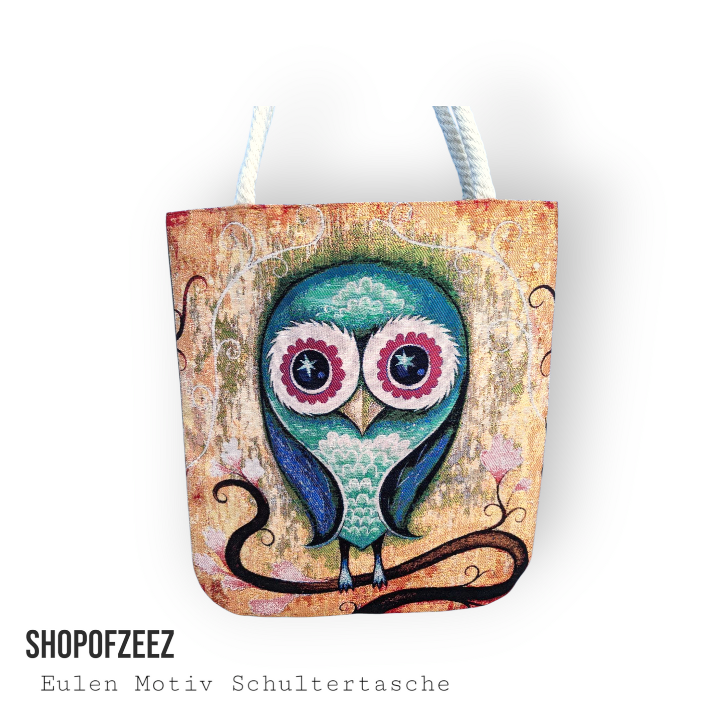 Eulen Design Schultertasche