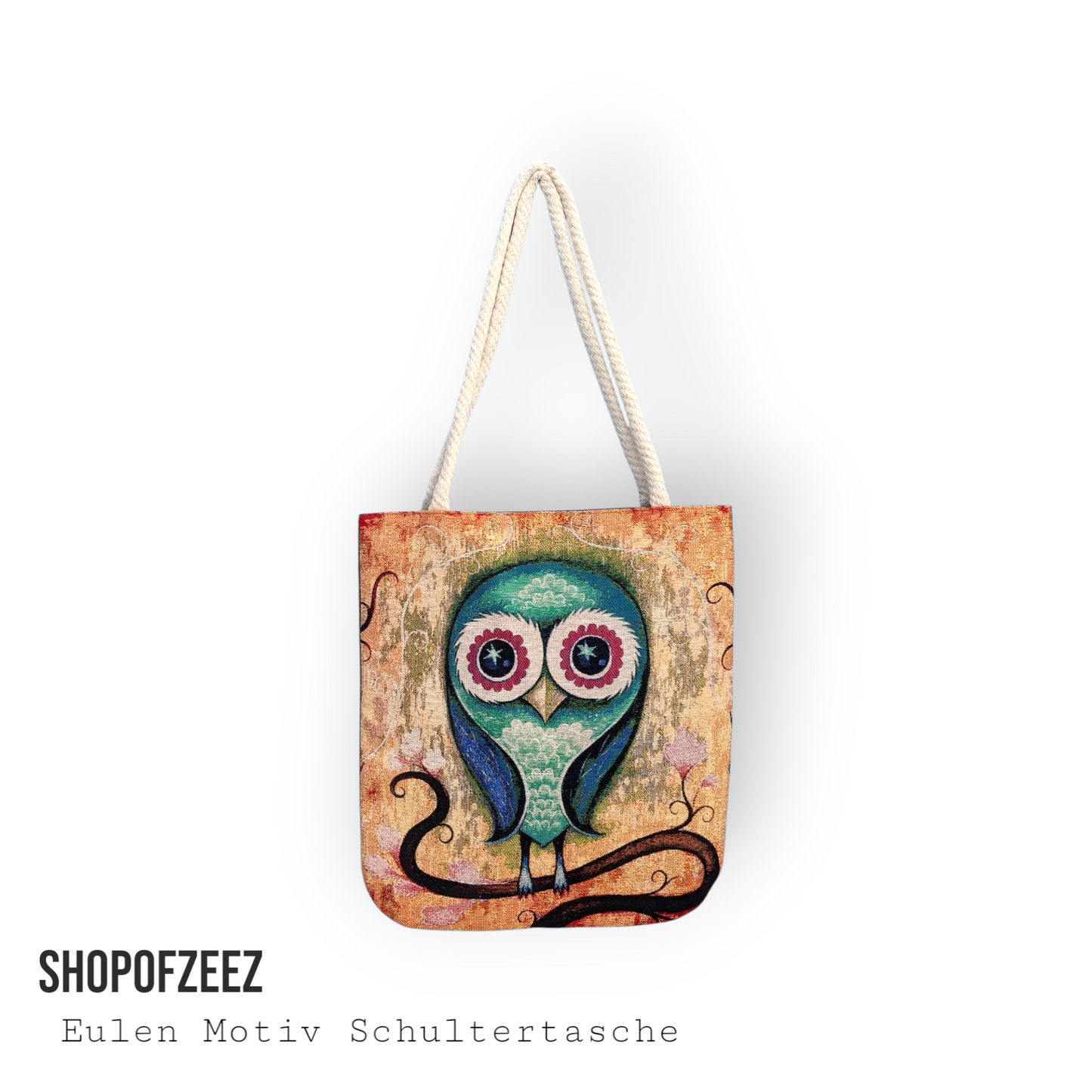 Eulen Design Schultertasche