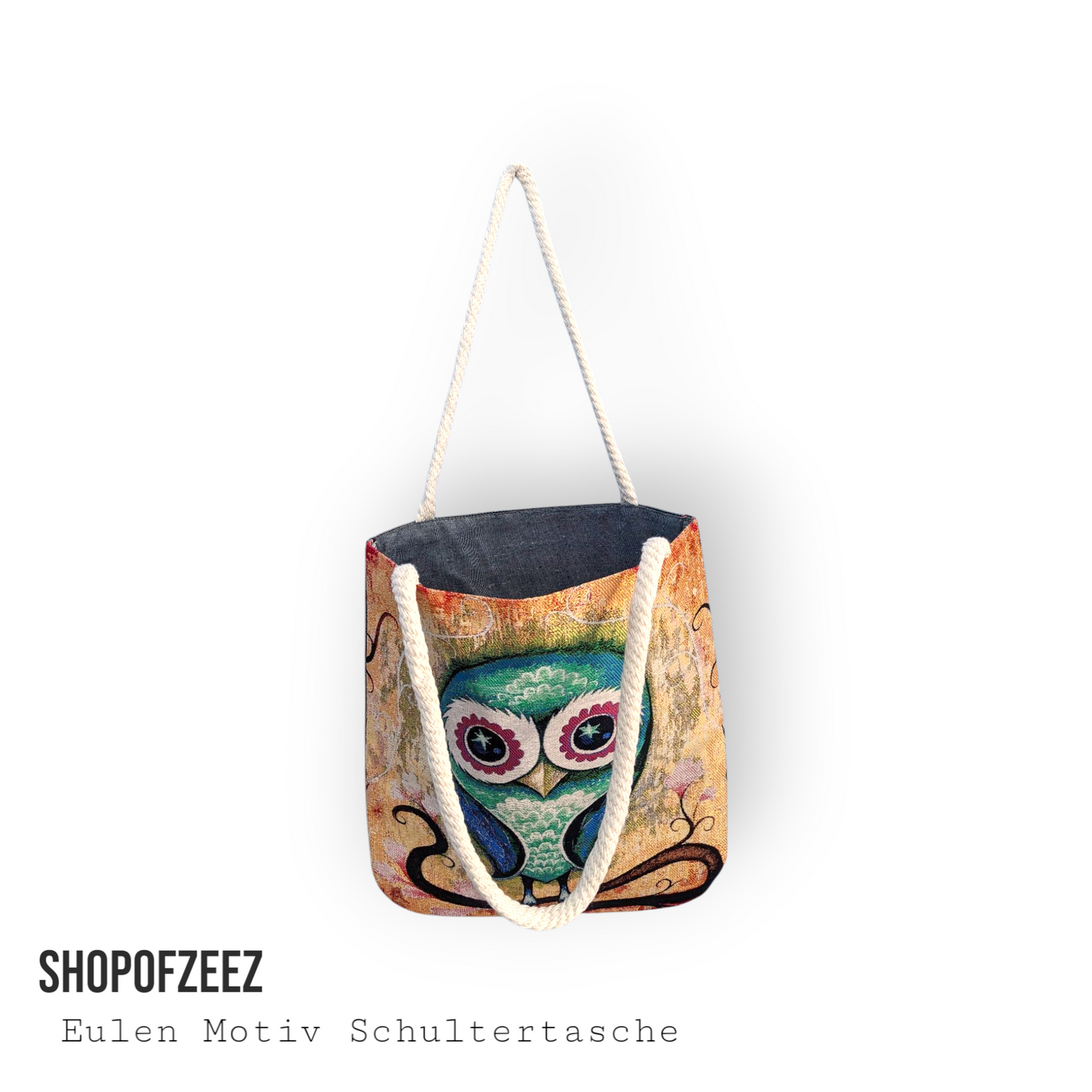Eulen Design Schultertasche