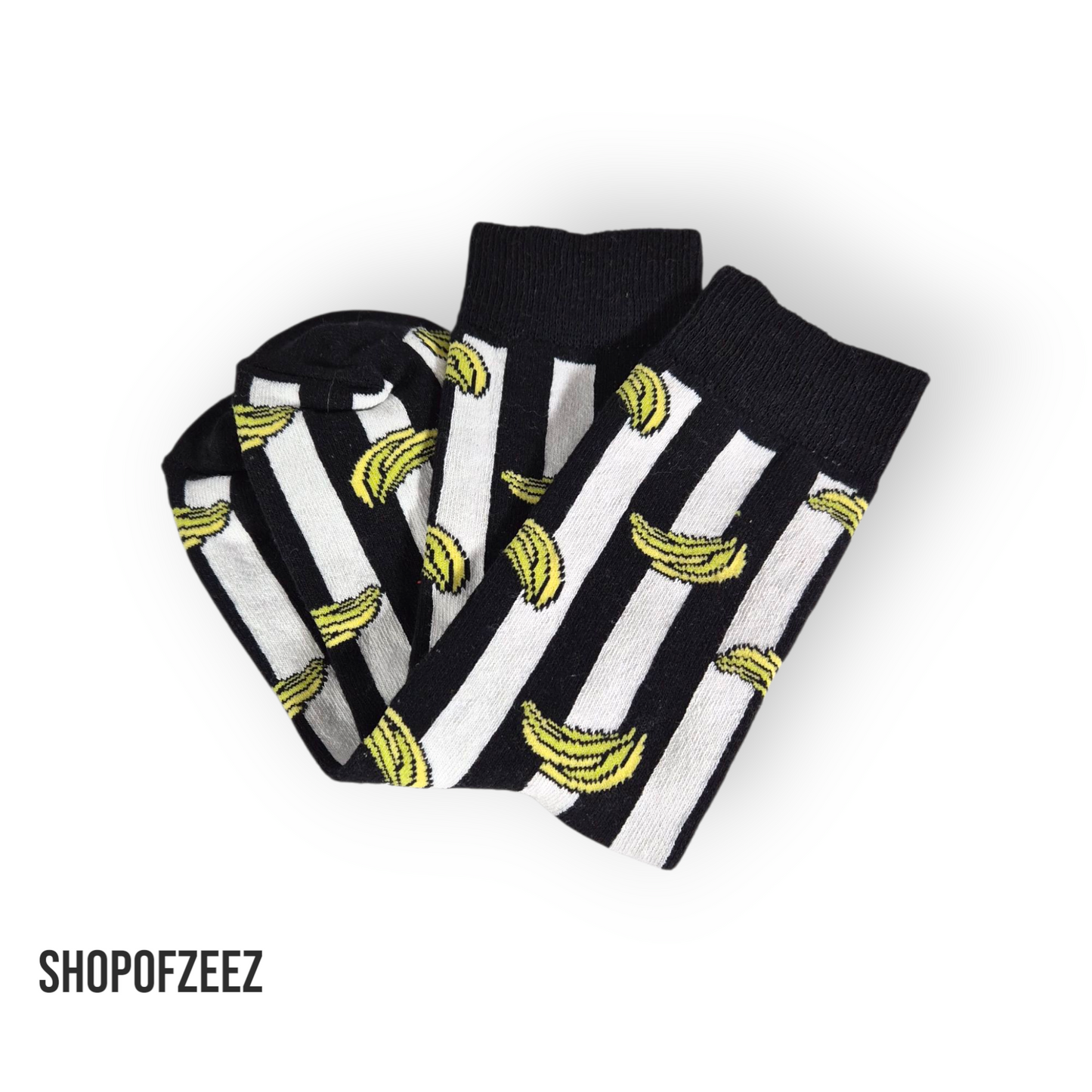 gestreifte Bananen Socken, Einheitsgröße: 36-42