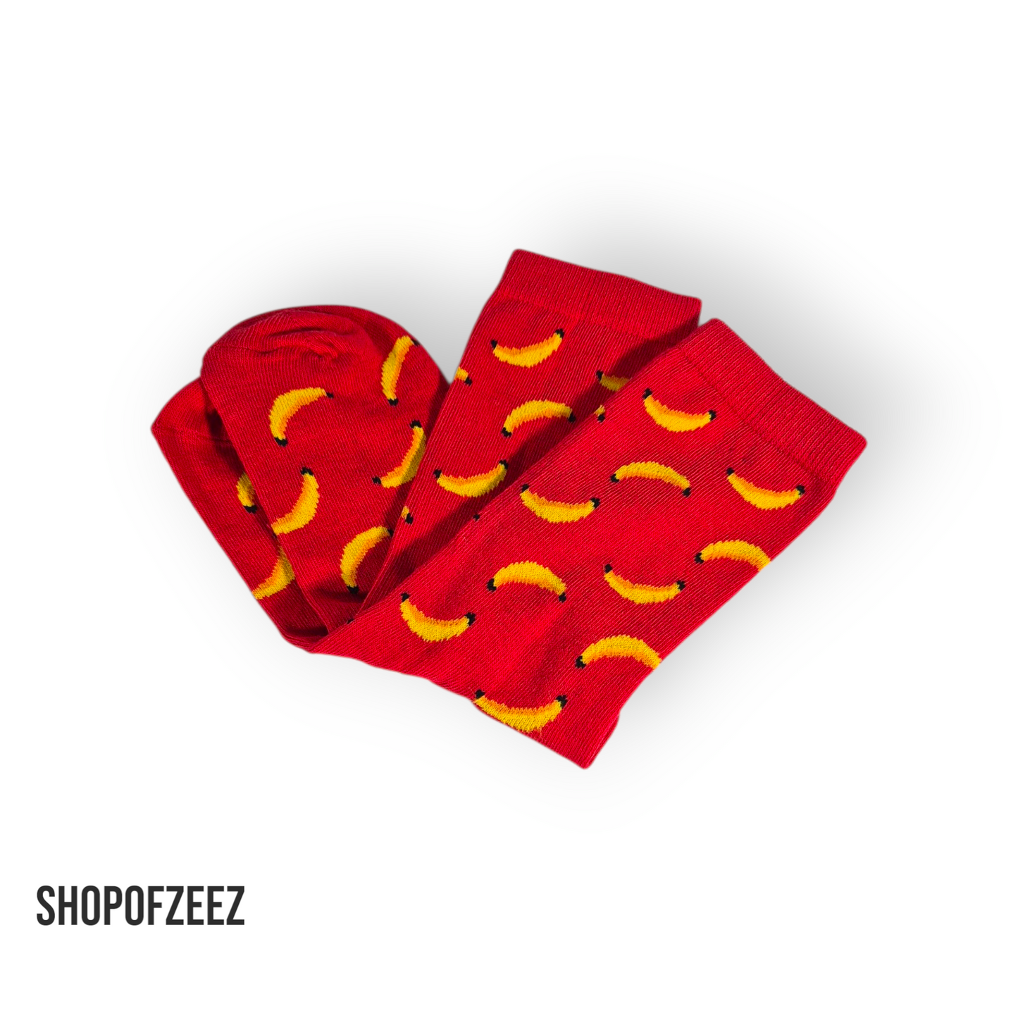 rot Bananen Socken, Einheitsgröße: 36-42