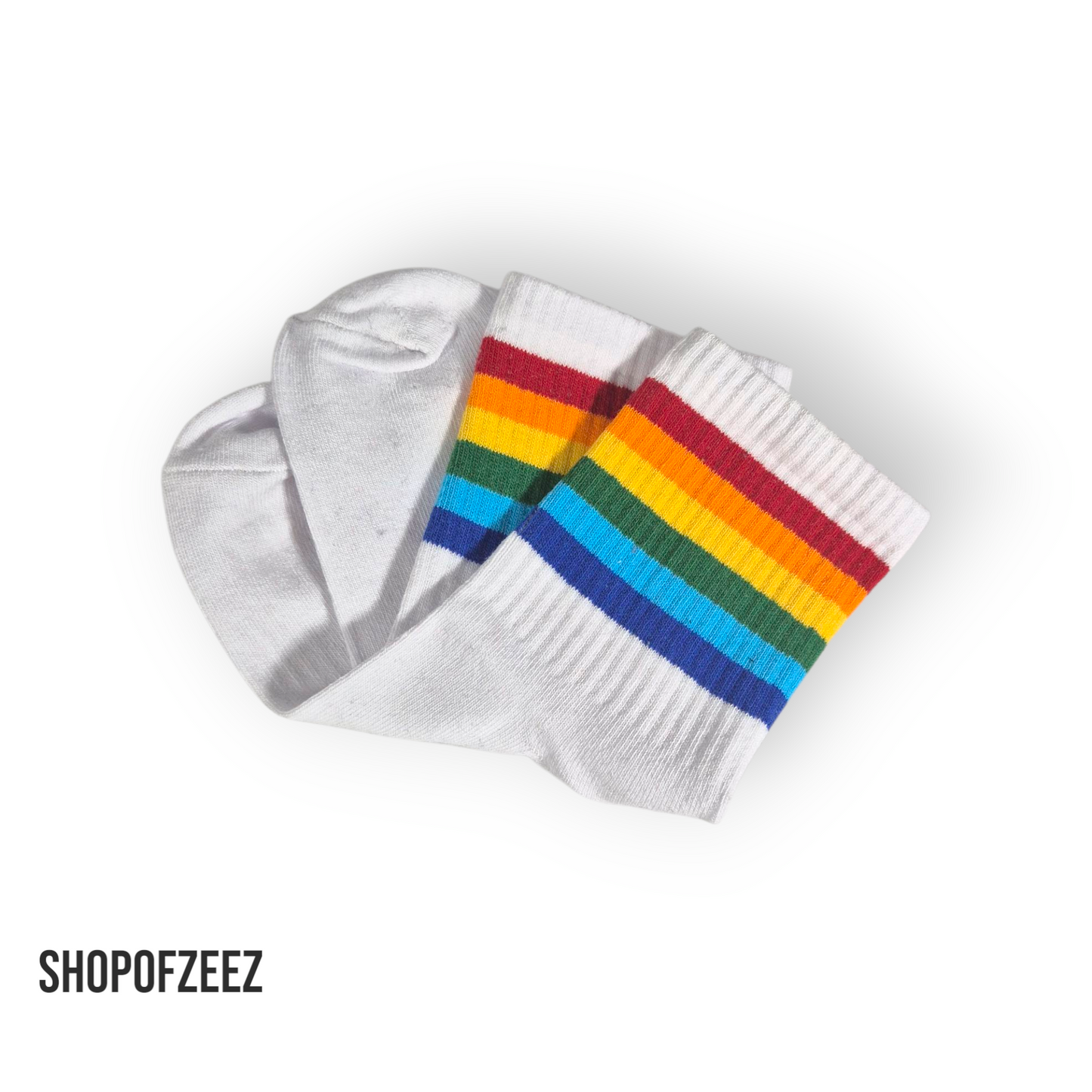 kurze Regenbogen Socken