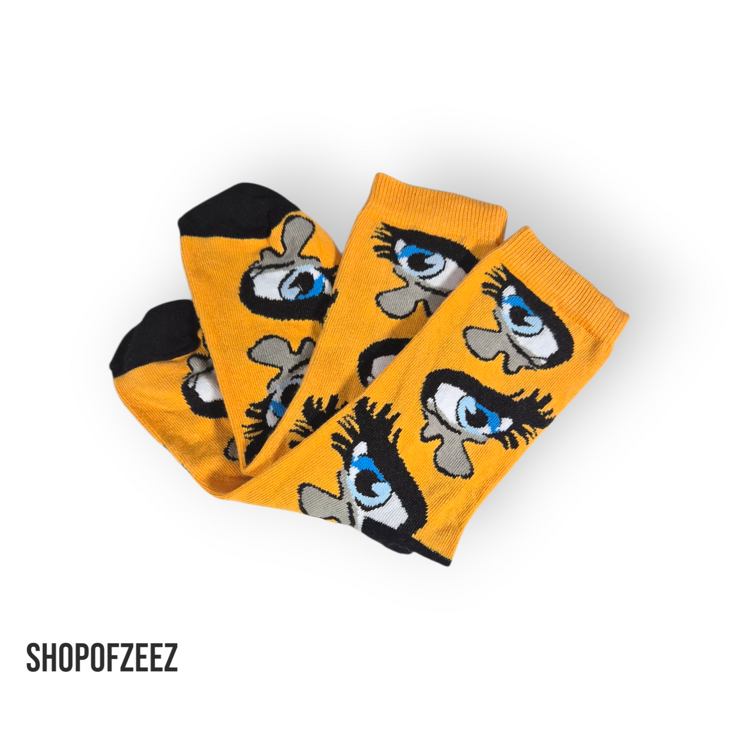 Bunte Socken im Retro-Stil – Augen Muster | Geschenkidee für Modebewusste