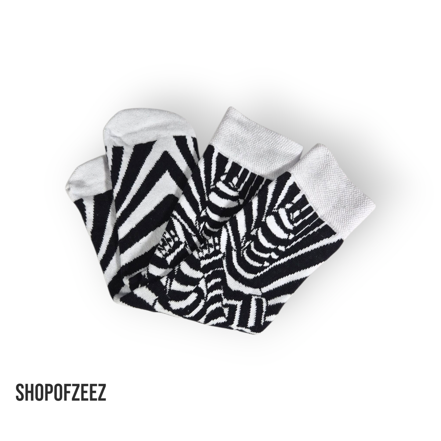 schwarz-weiß Frau Figur Socken, Einheitsgröße: 37-44