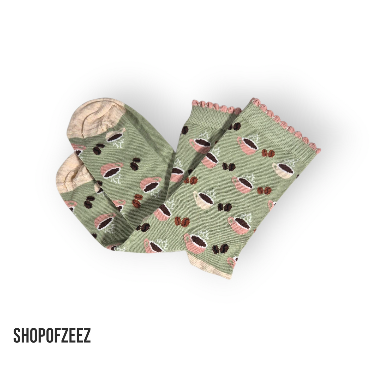 Socken mit Kaffeebohnen