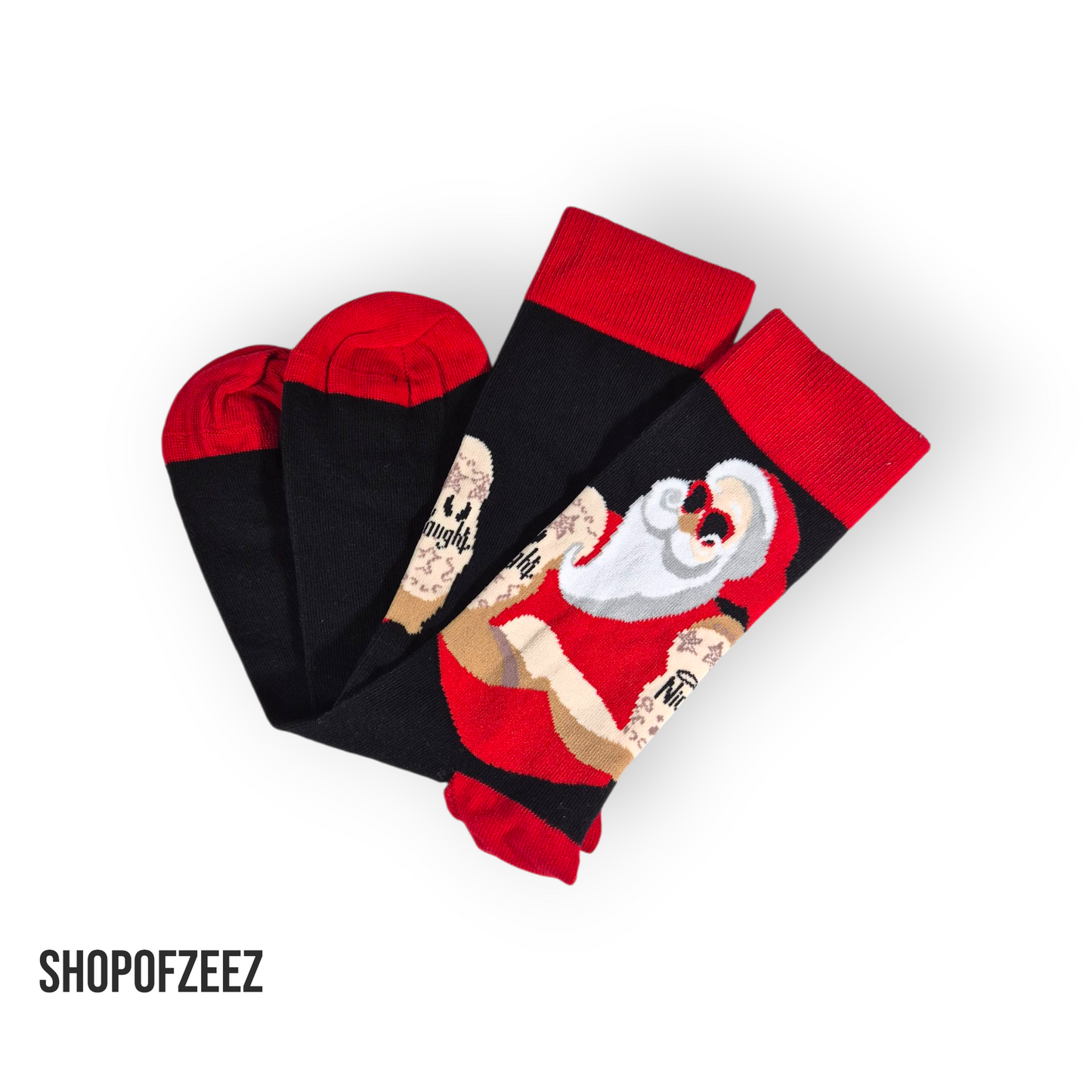 Santa Claus mit Sonnenbrille Weihnachtssocken für Männer