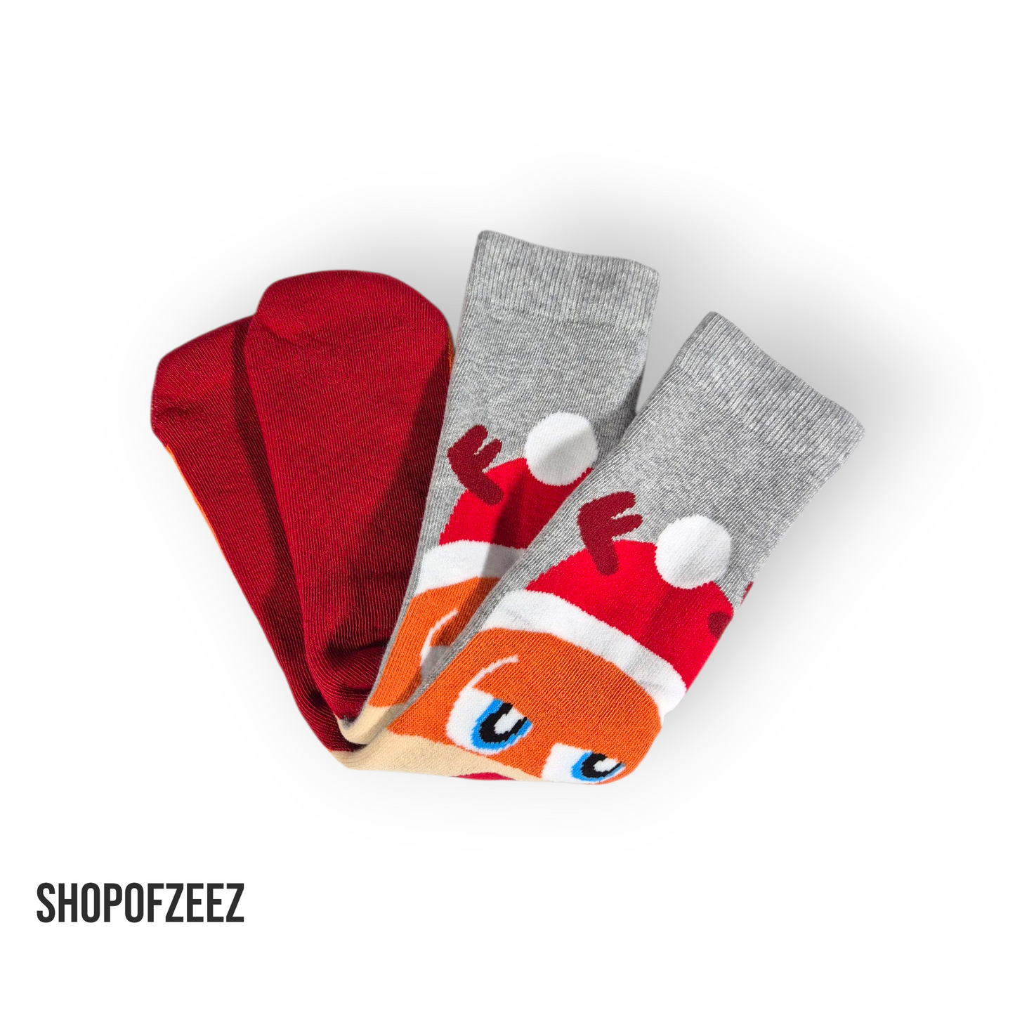 Weihnachtssocken Rentier „I Ate the Naughty List“ – Lustige Geschenk Socken – Unisex