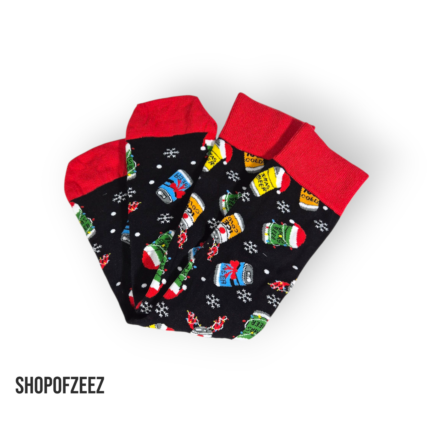 Bierdose Weihnachtssocken für Männer