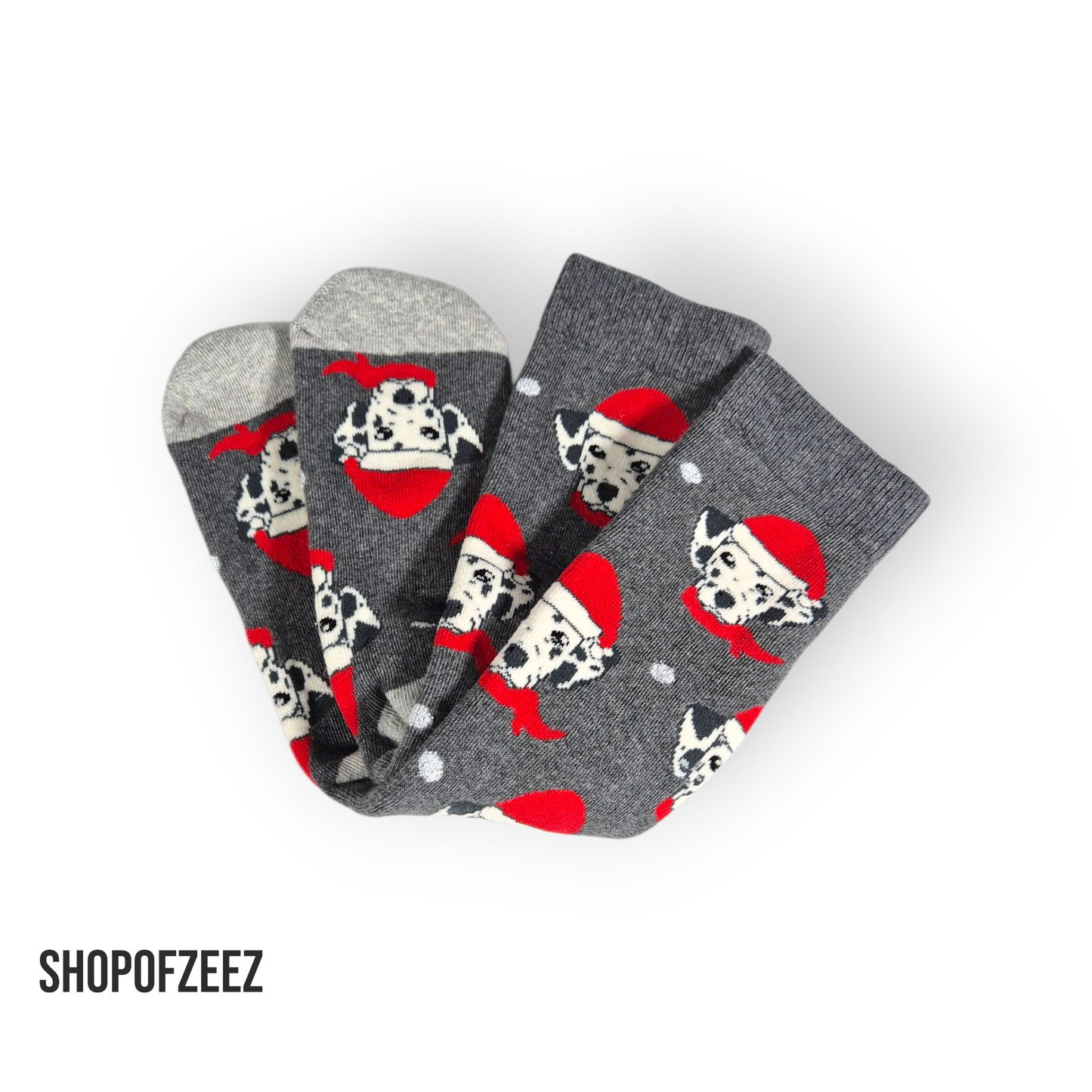 graue kleine Hunde Frottee Weihnachtssocken