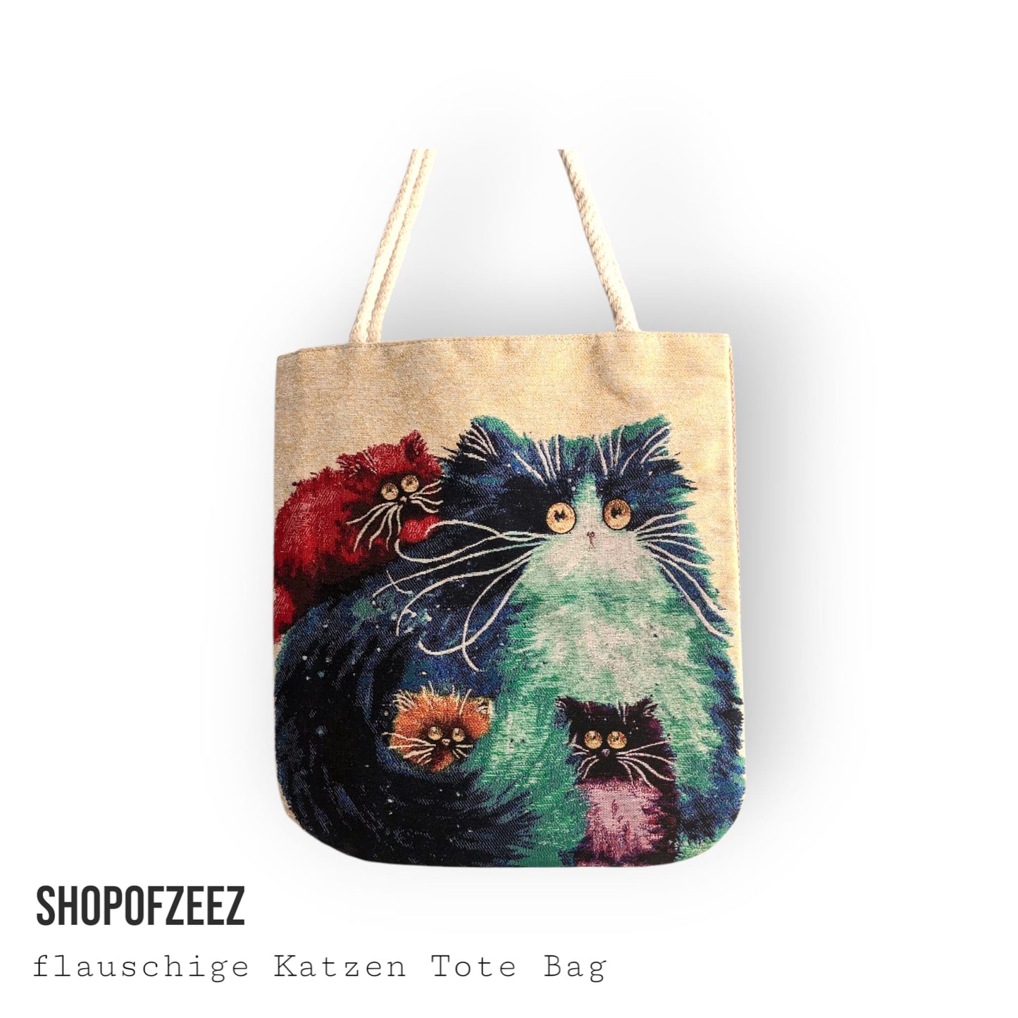 flauschige Katze Schultertasche