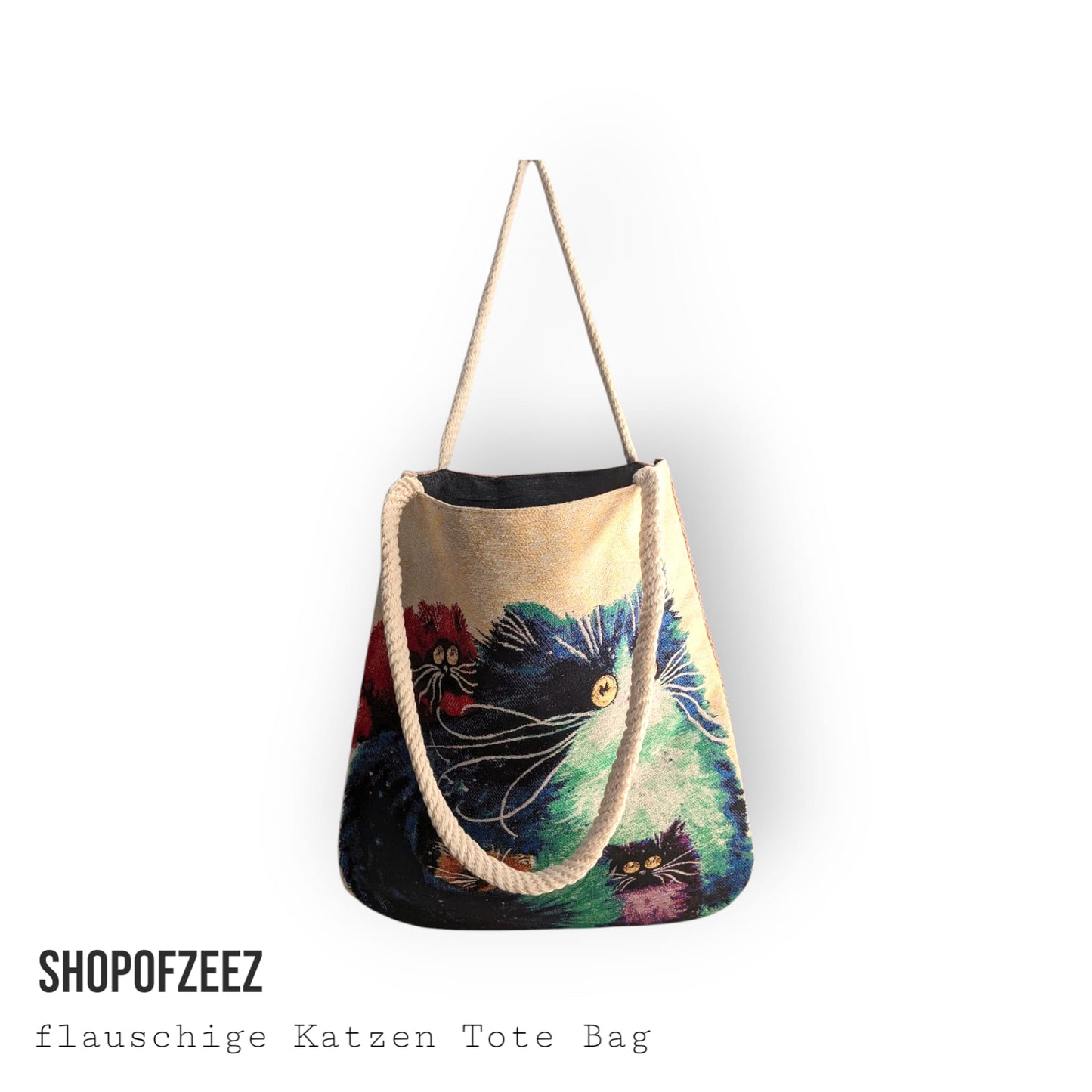 flauschige Katze Schultertasche