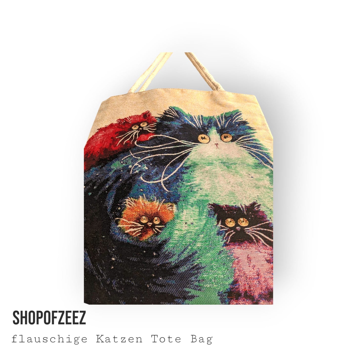flauschige Katze Schultertasche