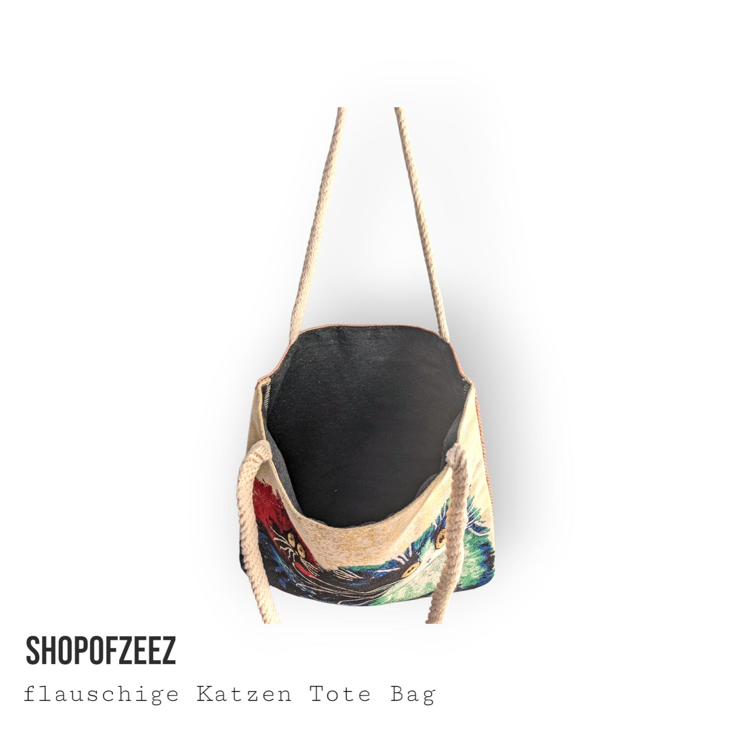 flauschige Katze Schultertasche