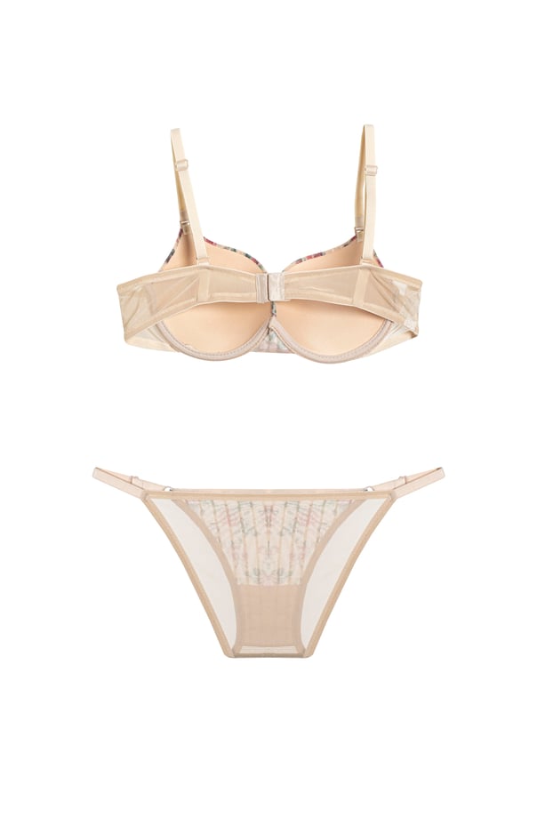 Feminines BH & Slip Set – Geblümt, Gepolstert & Verstellbar