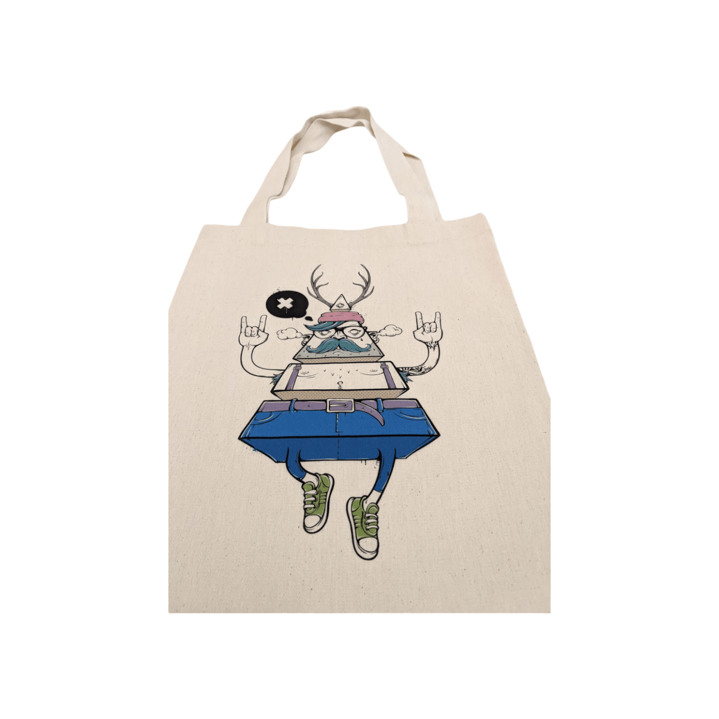 Baumwolltasche „HIPSTER“ – Stylische Stofftasche im Handlettering - Design - Shop of Zeez