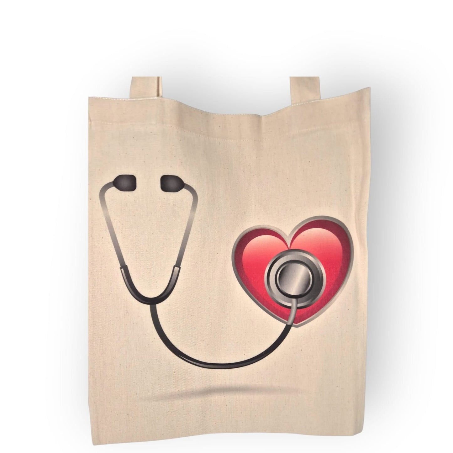 Baumwolltasche mit Herz & Stethoskop – Medizin Geschenk für Pflegekräfte & Ärzt - innen - Shop of Zeez
