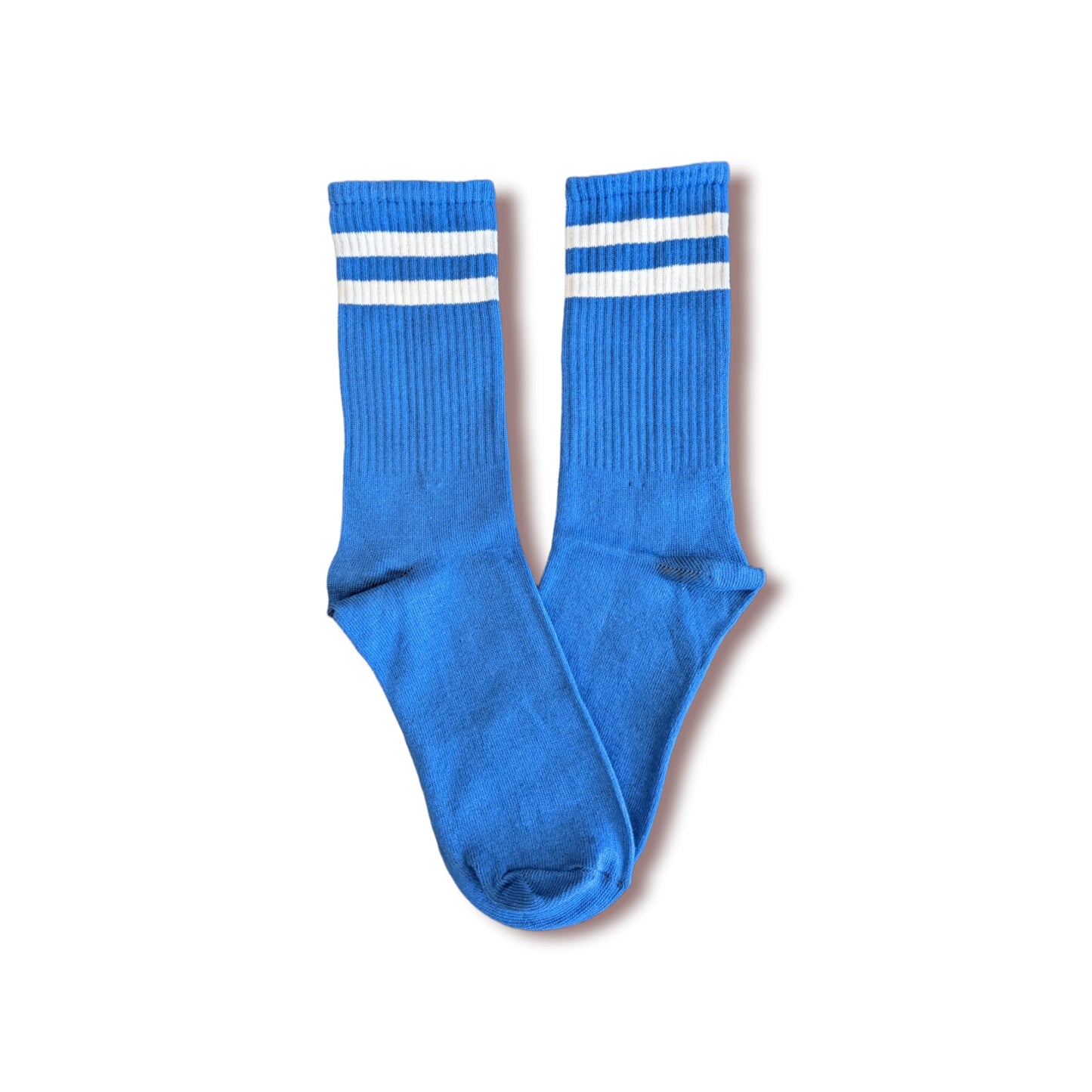 blau - weiß gestreifte Sportsocken, Einheitsgröße: 36 - 42 - Shop of Zeez
