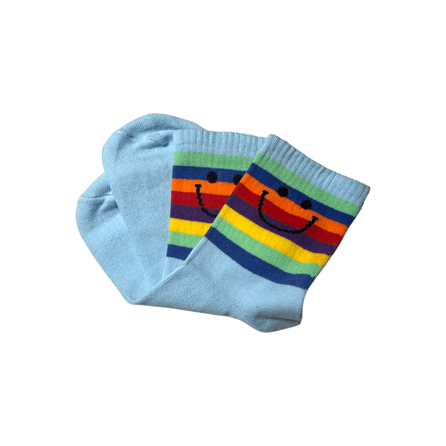 hellblau Smiley Sportsocken - Shop of Zeez