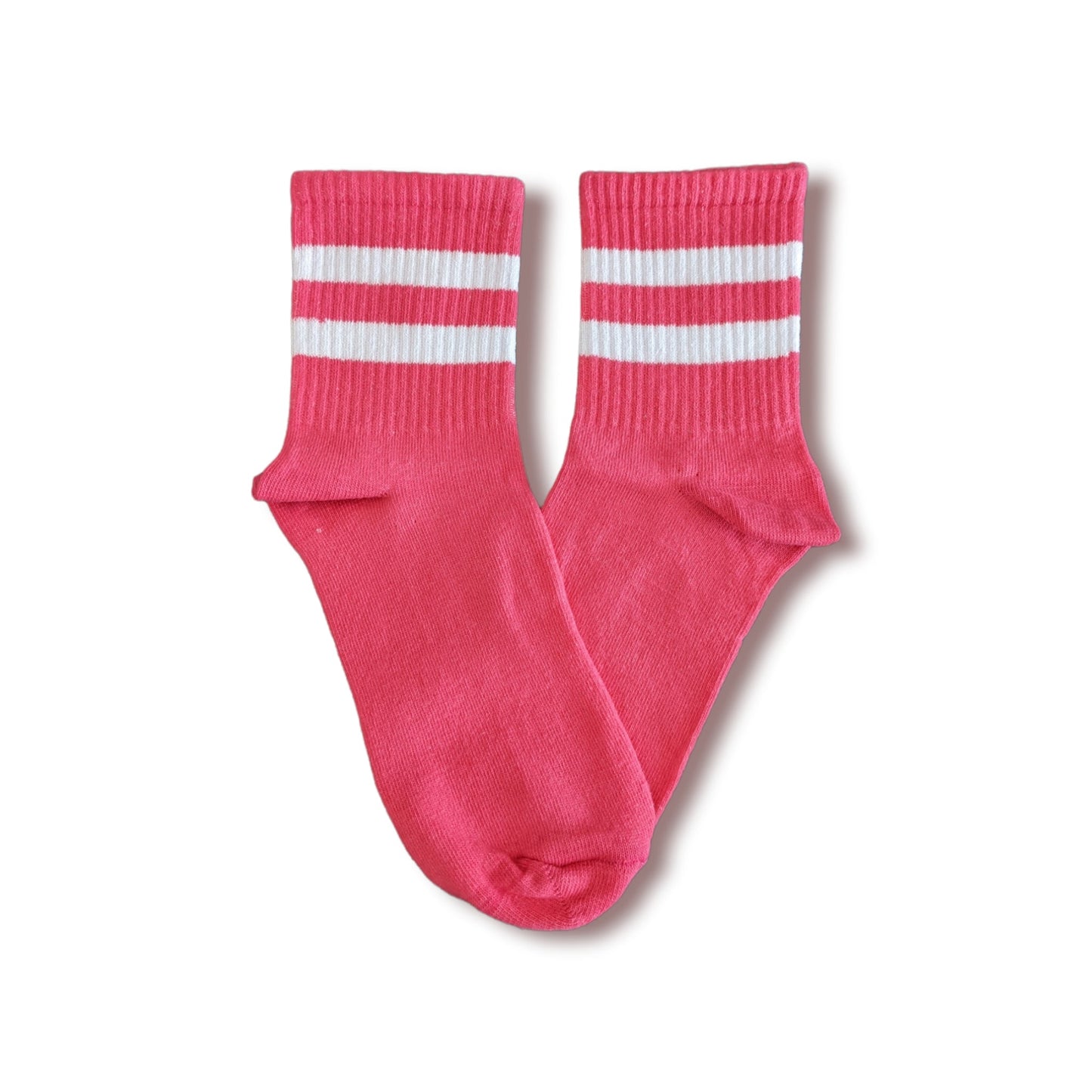 pink - weiß gestreifte Sportsocken, Einheitsgröße: 36 - 42 - Shop of Zeez