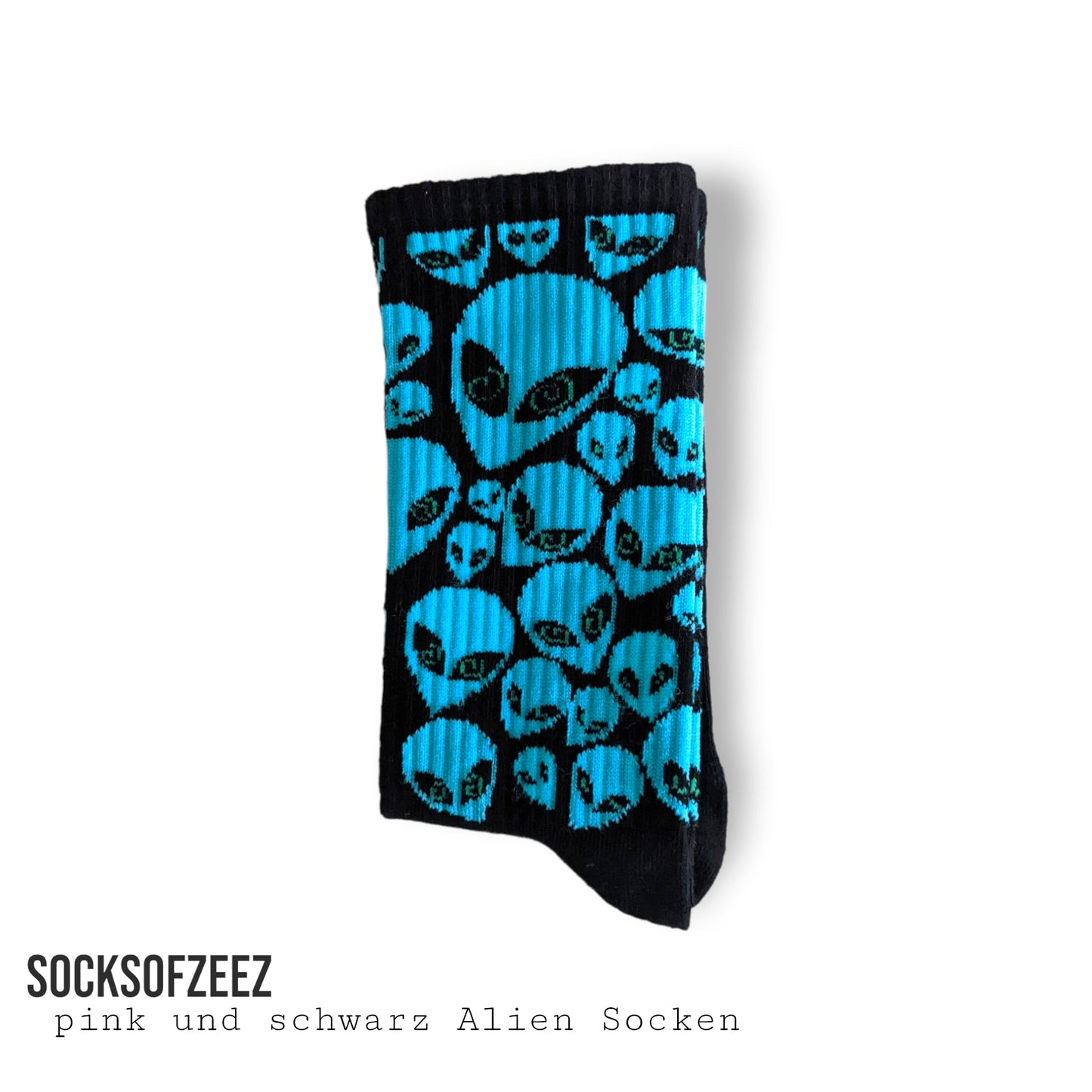schwarz Alien Socken - Shop of Zeez