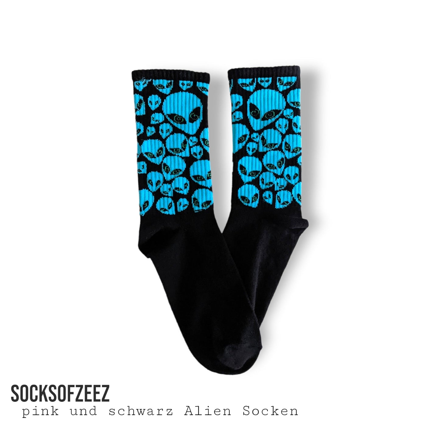 schwarz Alien Socken - Shop of Zeez