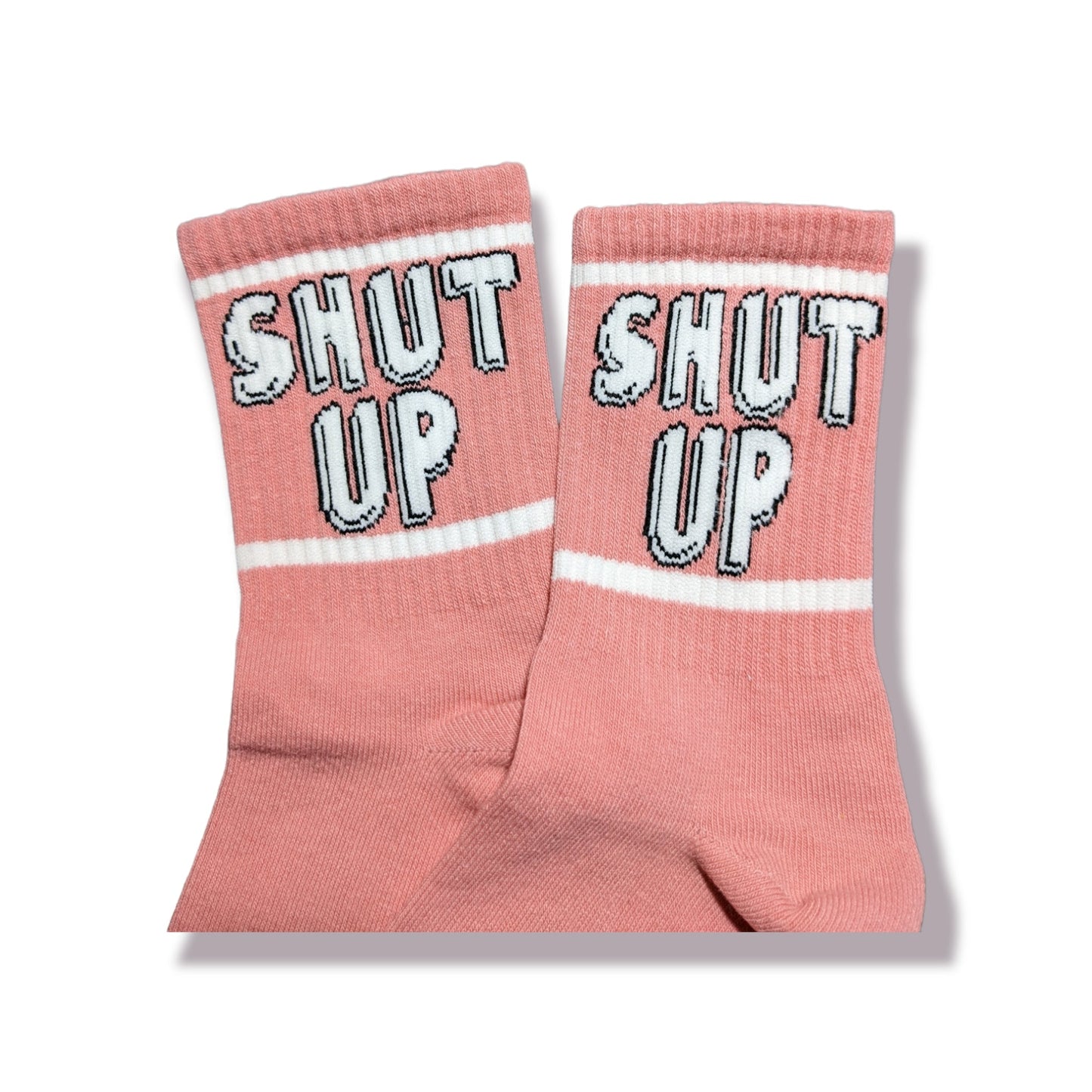 SHUT UP Statement - Socken – Freche rosa Unisex - Socken - Shop of Zeez
