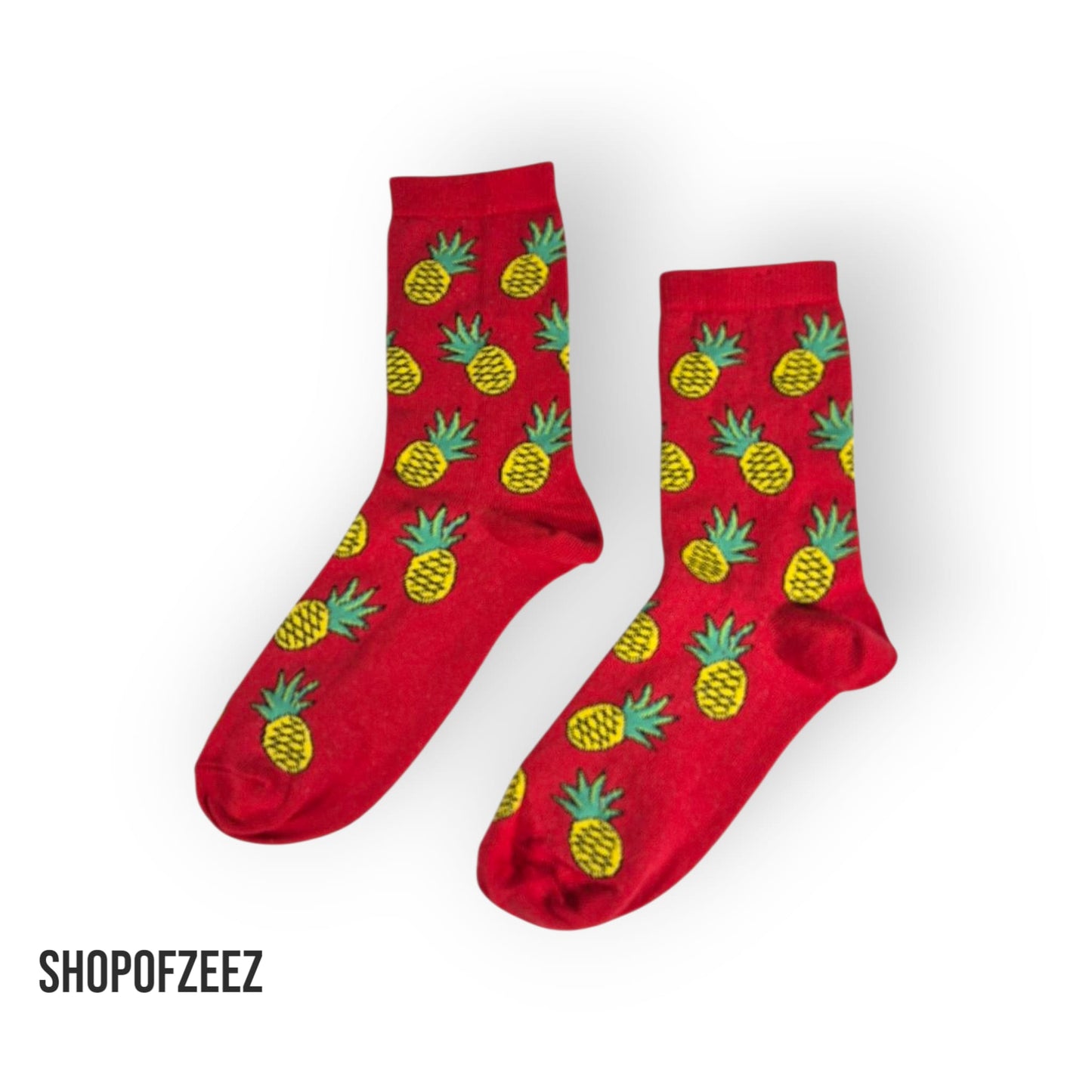 rot Ananas Socken, Einheitsgröße: 36-42