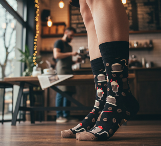 Bunte Kaffee Socken