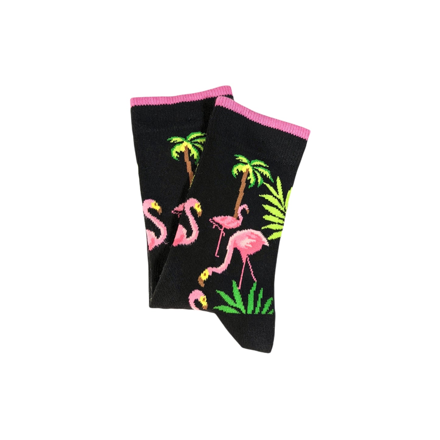 schwarz Flamingo Socken, Einheitsgröße: 36-42