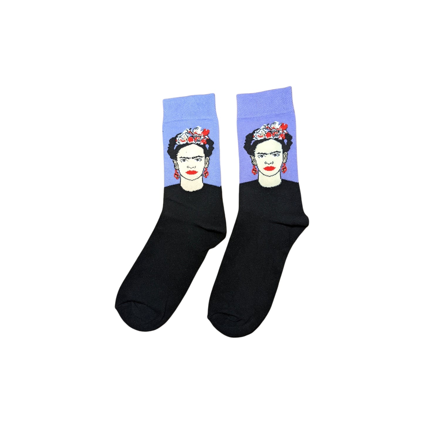 lila Frida Kahlo Lustige Socken