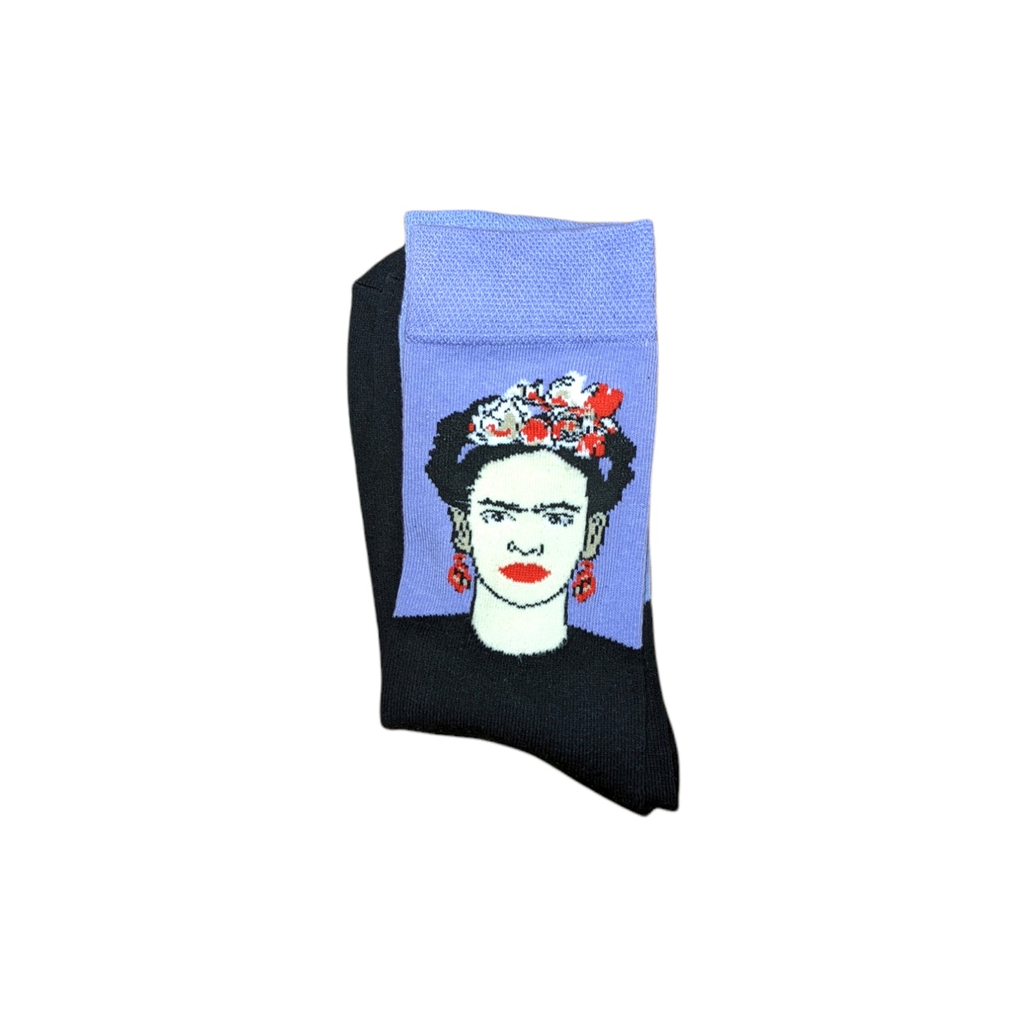 lila Frida Kahlo Lustige Socken