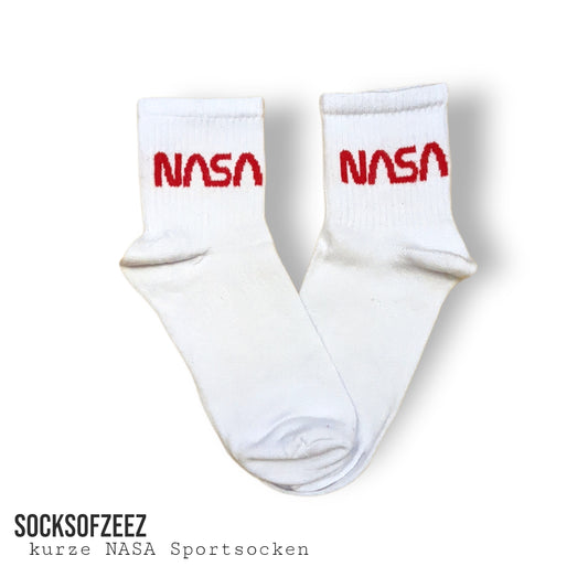 weiße Nasa Socken