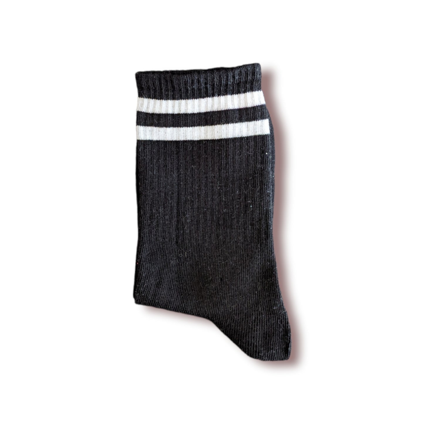 schwarz-weiß gestreifte Sportsocken, Einheitsgröße: 36-42