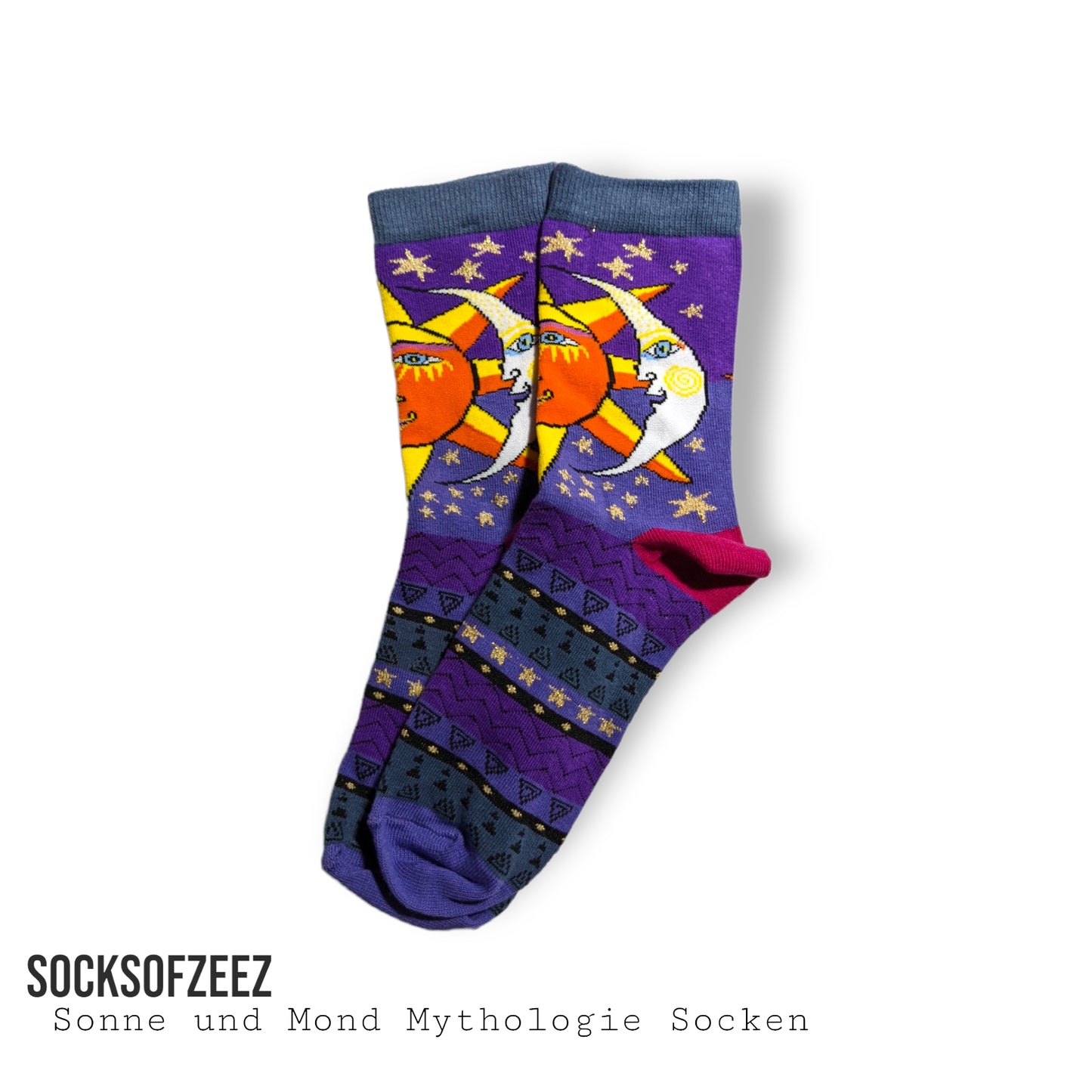 Sonne und Mond Mythologie Socken