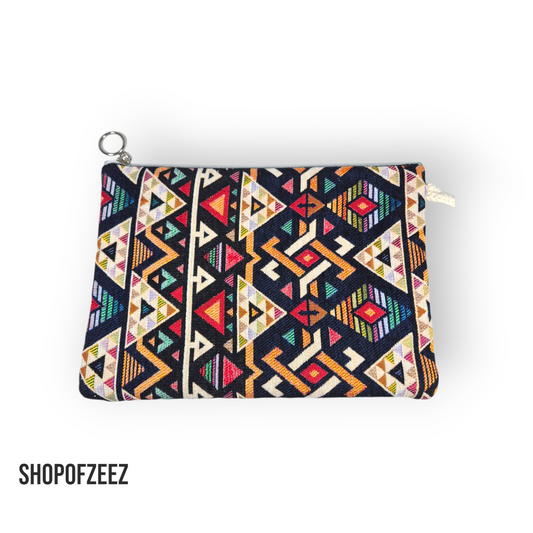 Orientalische Clutch aus Webstoff – Handgemachte Boho Tasche mit Ethno-Muster