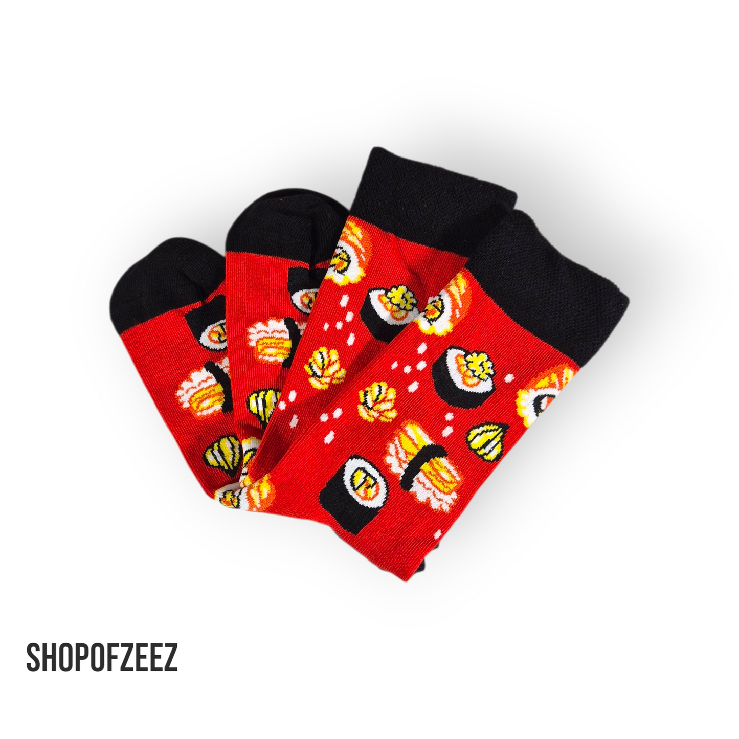 Sushi-Socken – Rot & bunt für Food-Liebhaber 🍣