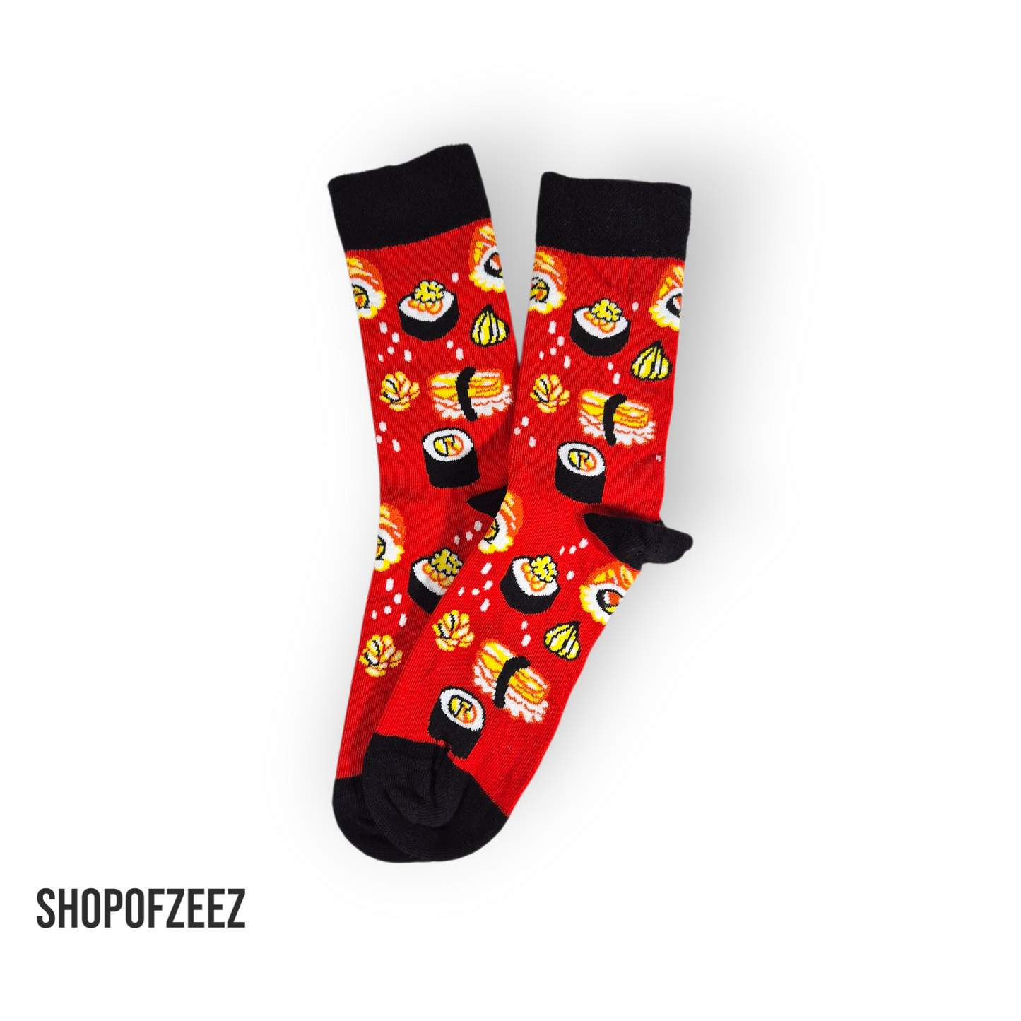 Sushi-Socken – Rot & bunt für Food-Liebhaber 🍣
