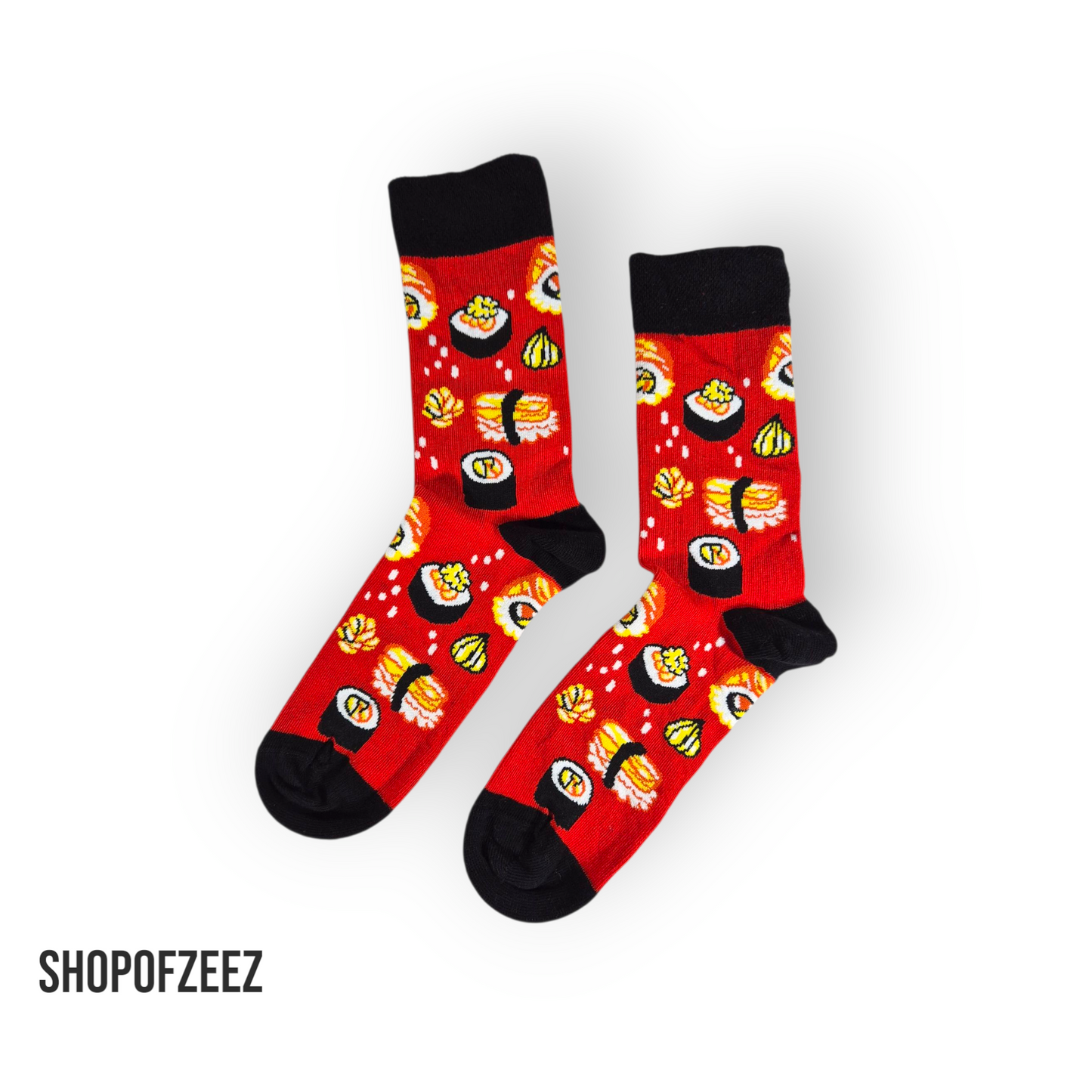 Sushi-Socken – Rot & bunt für Food-Liebhaber 🍣