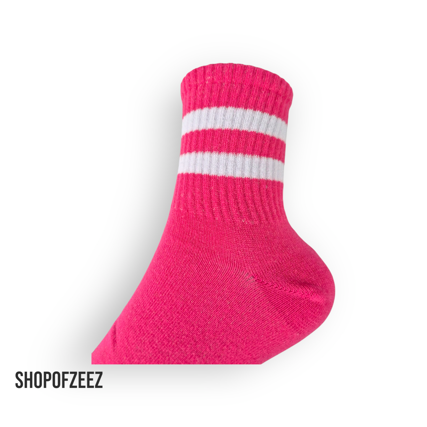 pink-weiß gestreifte Sportsocken, Einheitsgröße: 36-42