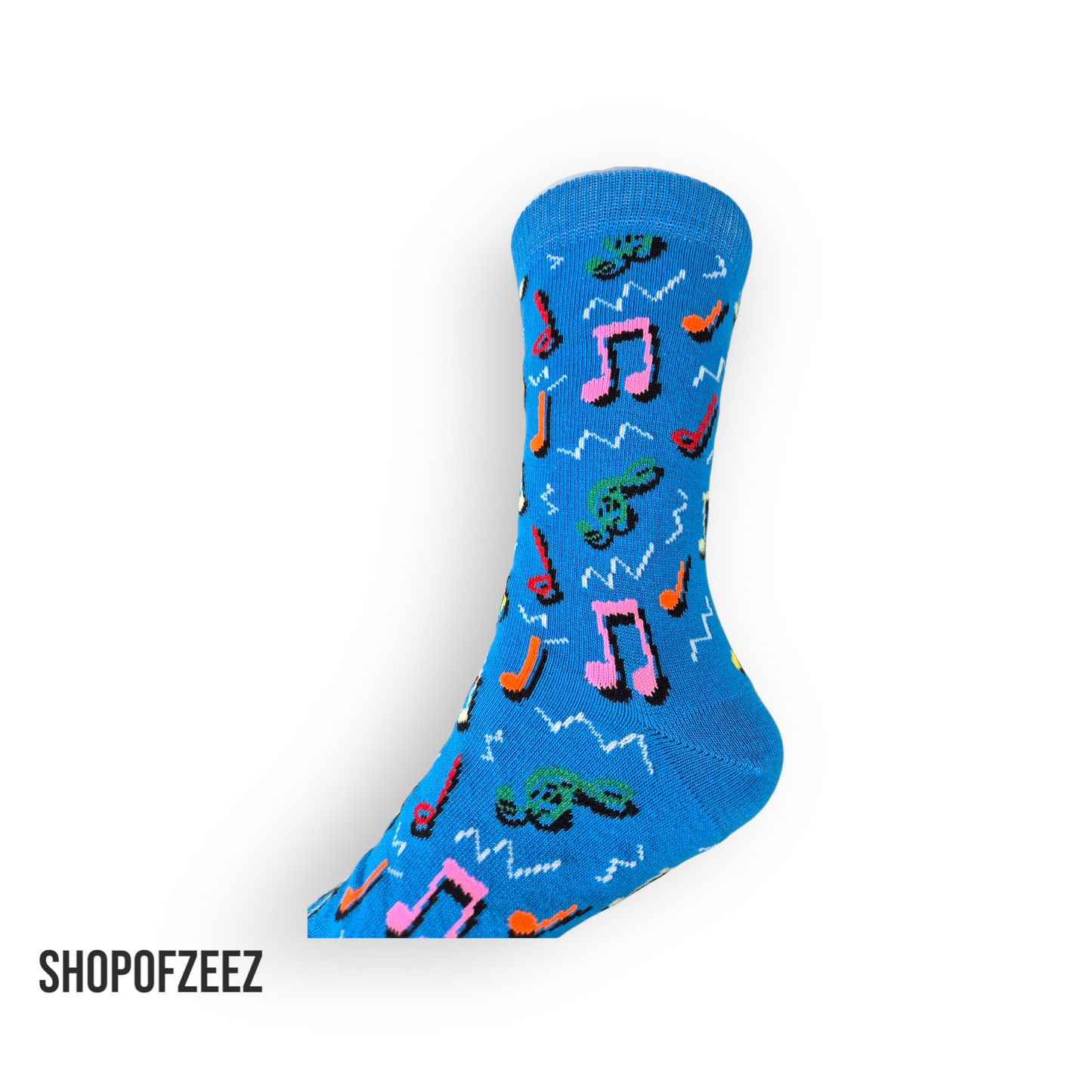 Musik Noten Socken - hellblau