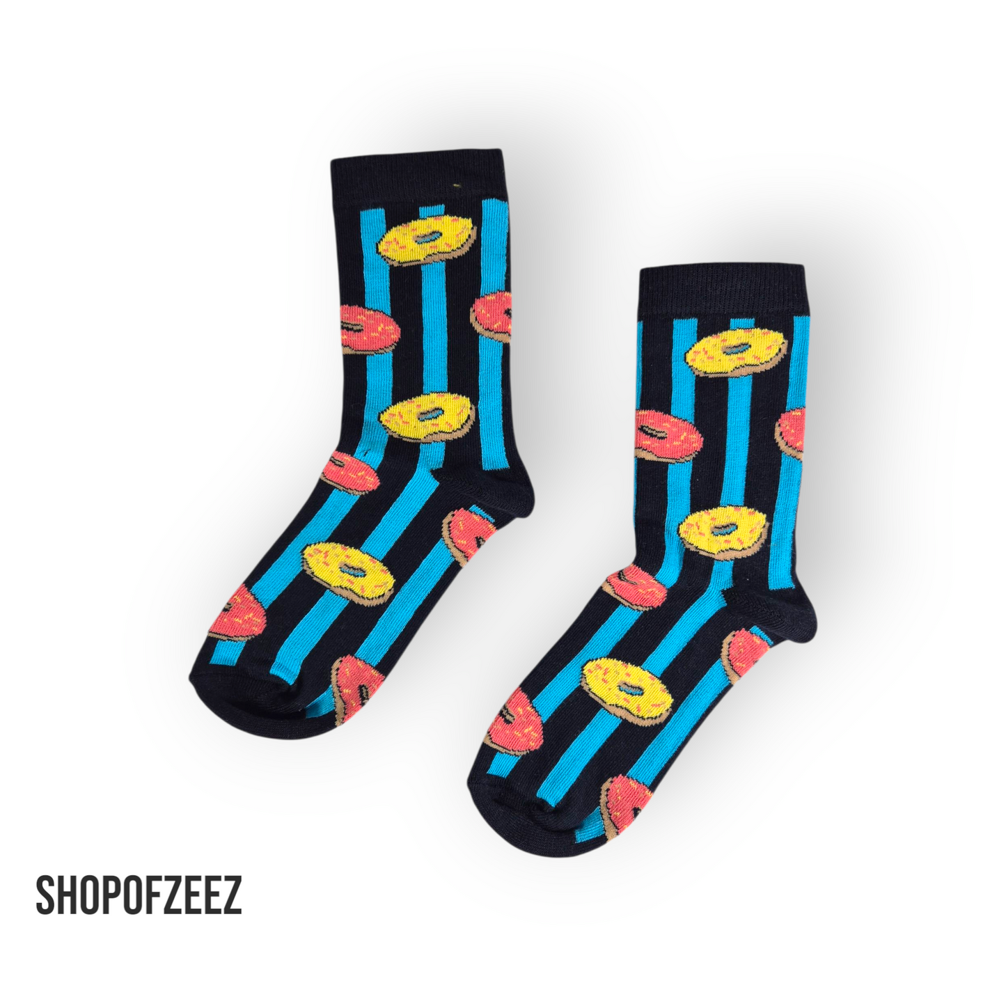 Donut Socken - gestreifte, Unisex Socken, Einheitsgröße: 36-42