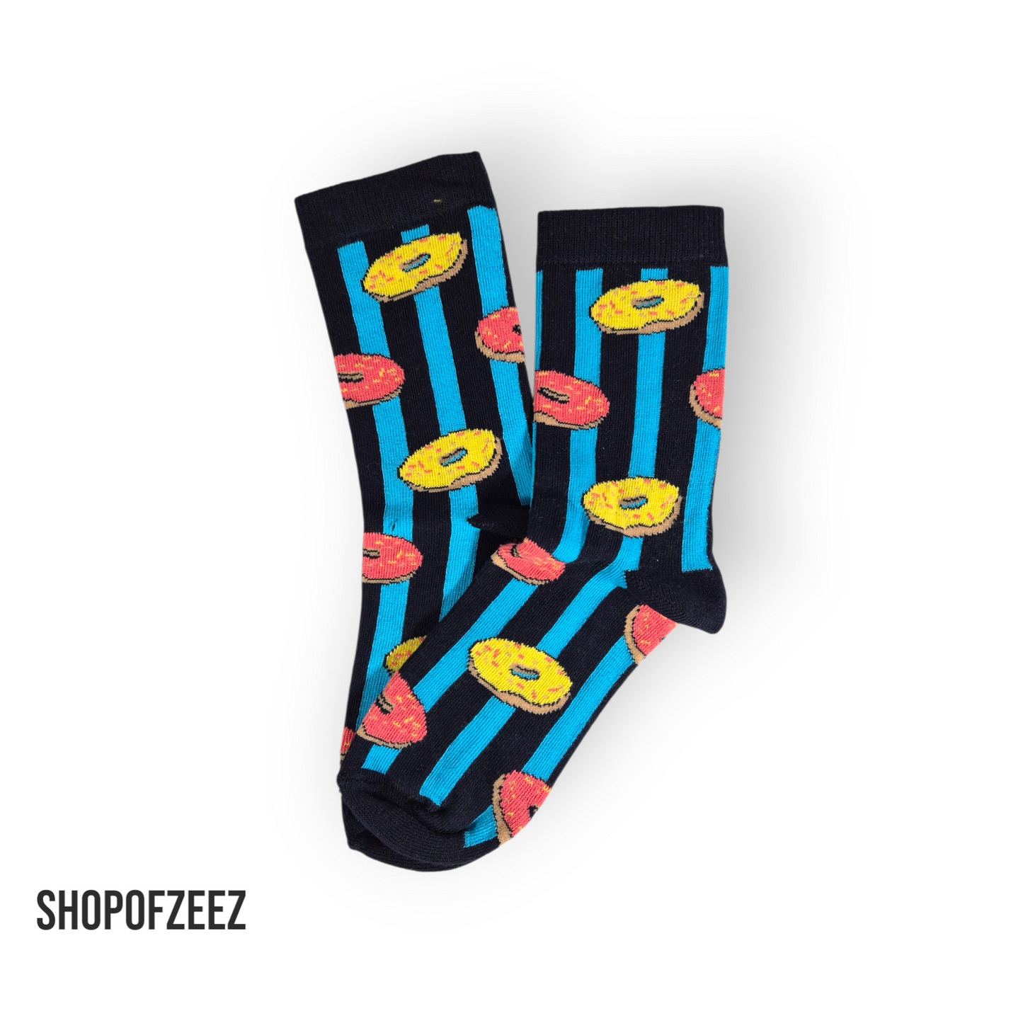 Donut Socken - gestreifte, Unisex Socken, Einheitsgröße: 36-42