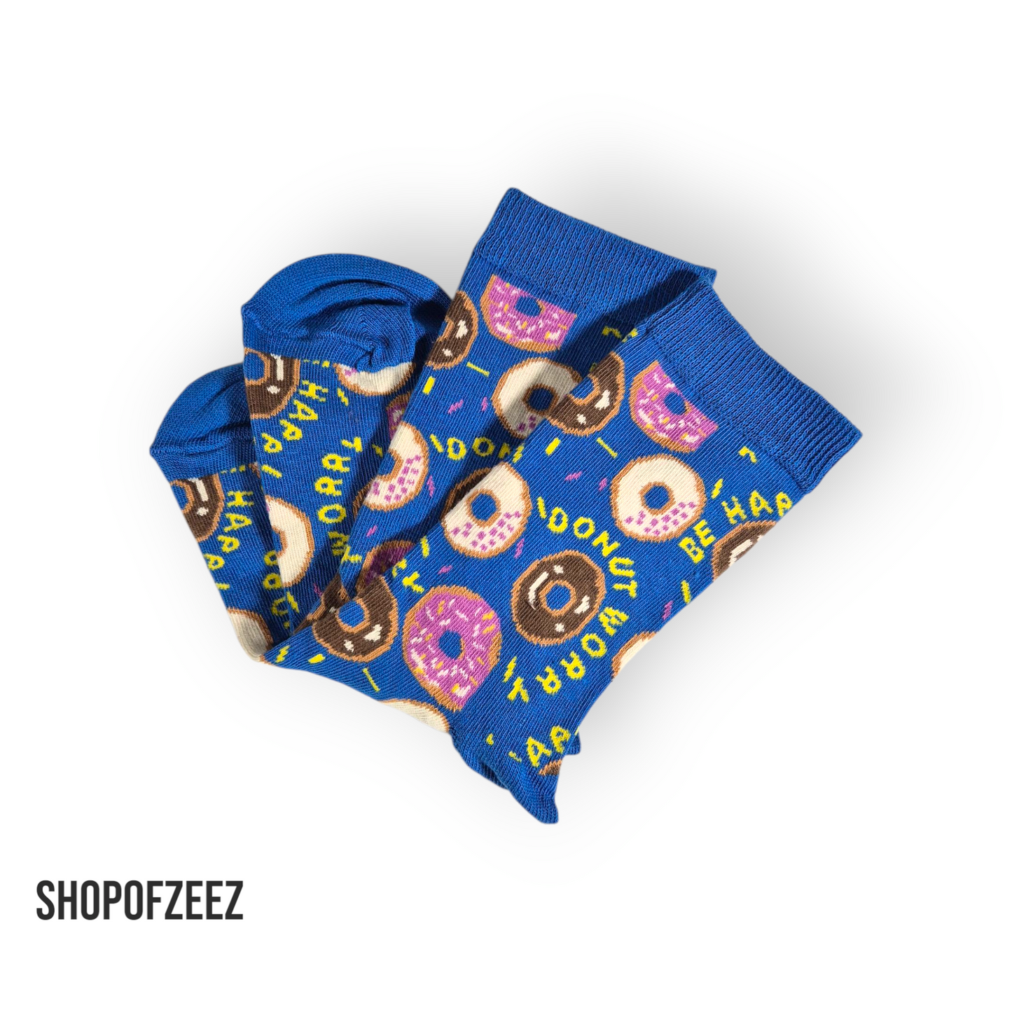 Donut Socken - blau, Unisex Socken, Einheitsgröße: 36-42