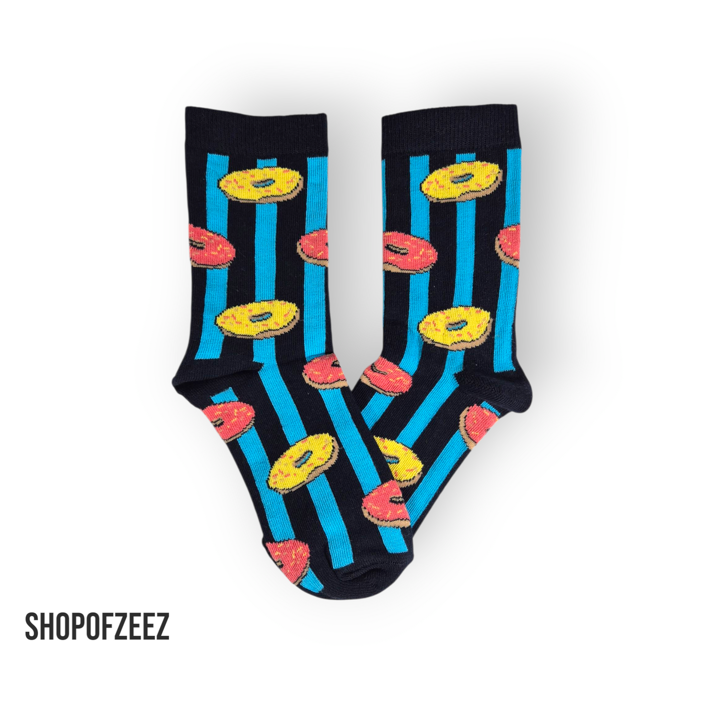 Donut Socken - gestreifte, Unisex Socken, Einheitsgröße: 36-42