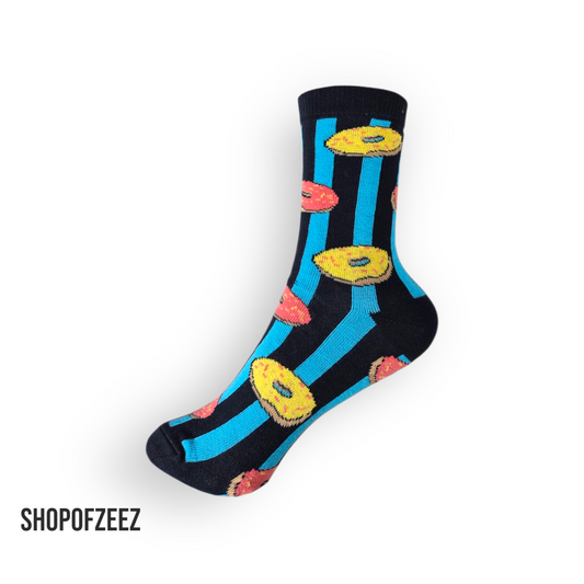 Donut Socken - gestreifte, Unisex Socken, Einheitsgröße: 36-42