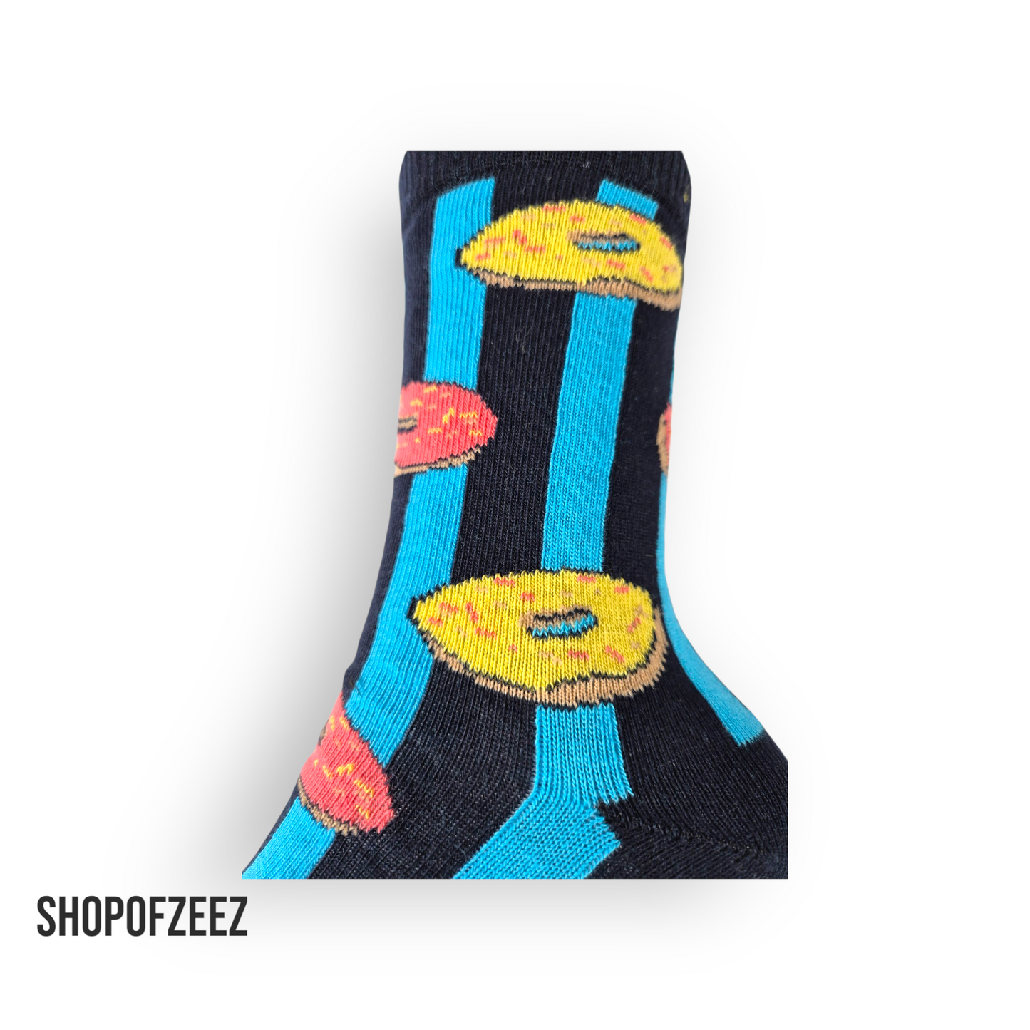 Donut Socken - gestreifte, Unisex Socken, Einheitsgröße: 36-42
