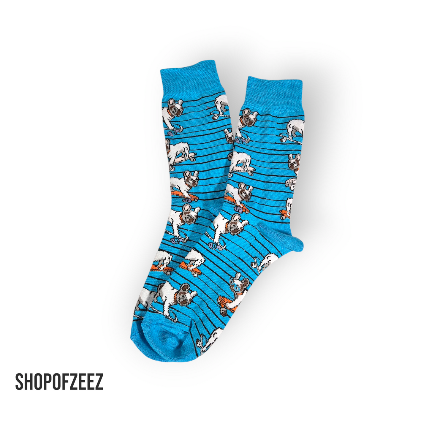 Skateboarding Bulldog Socken, Einheitsgröße: 36-42