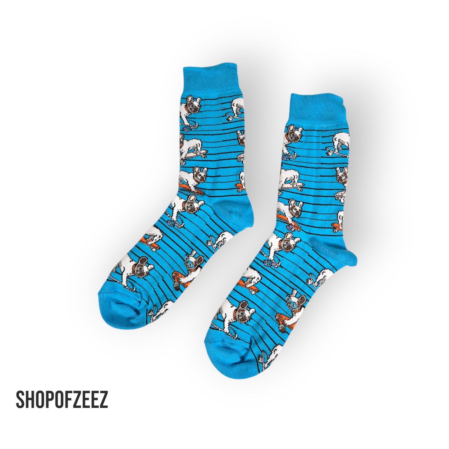 Skateboarding Bulldog Socken, Einheitsgröße: 36-42