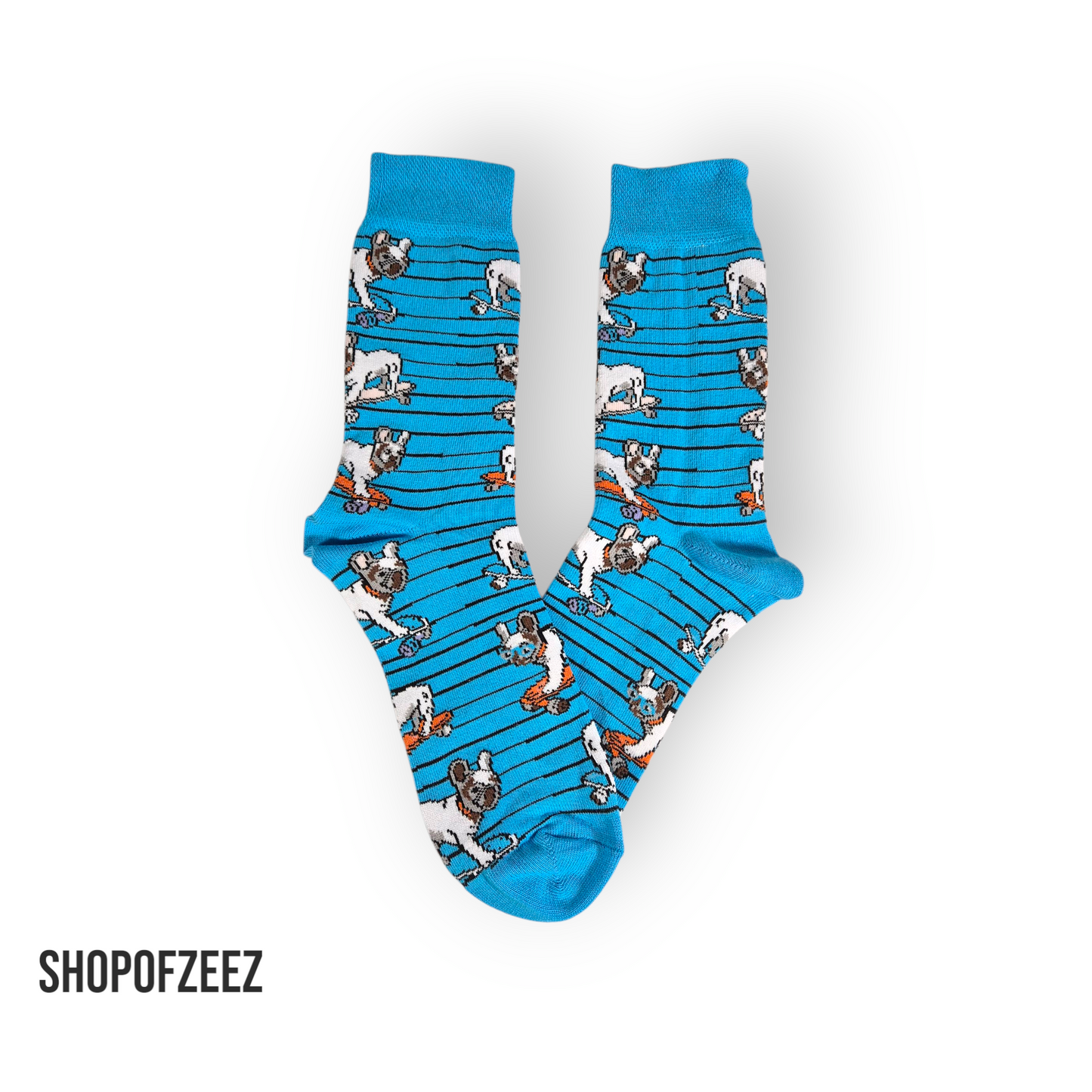 Skateboarding Bulldog Socken, Einheitsgröße: 36-42